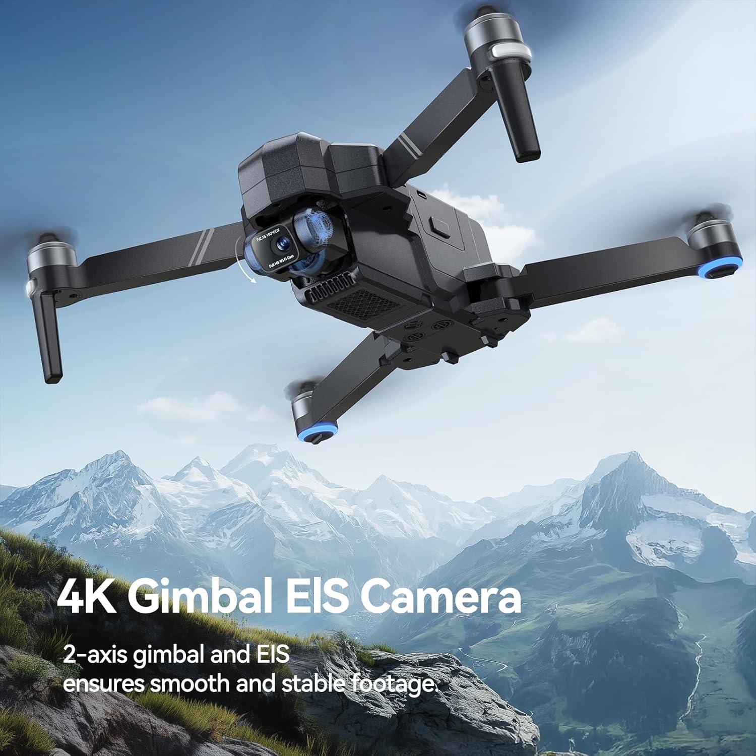 Ruko F11GIM2 Drones with 2 Batteries and R299 Portable Power Station 330W, Drones with Camera for Adults 4K, 64Mins Flight Time, Gimbal & EIS 4K Camera, 16404ft Digital video Transmission