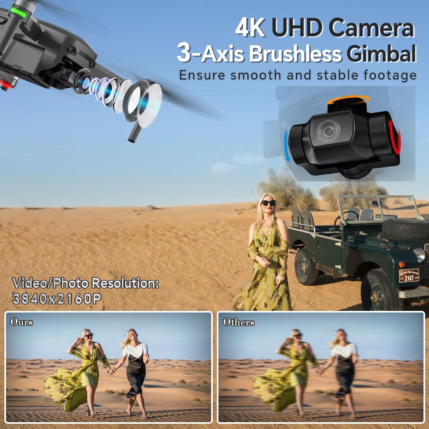 Dron 4K NiGHT LiONS TECH con Gimbal 3 Ejes y GPS