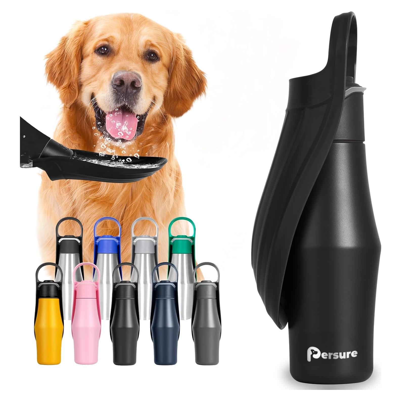 Botella de Agua para Perros Persure 800 ml Acero Inoxidable