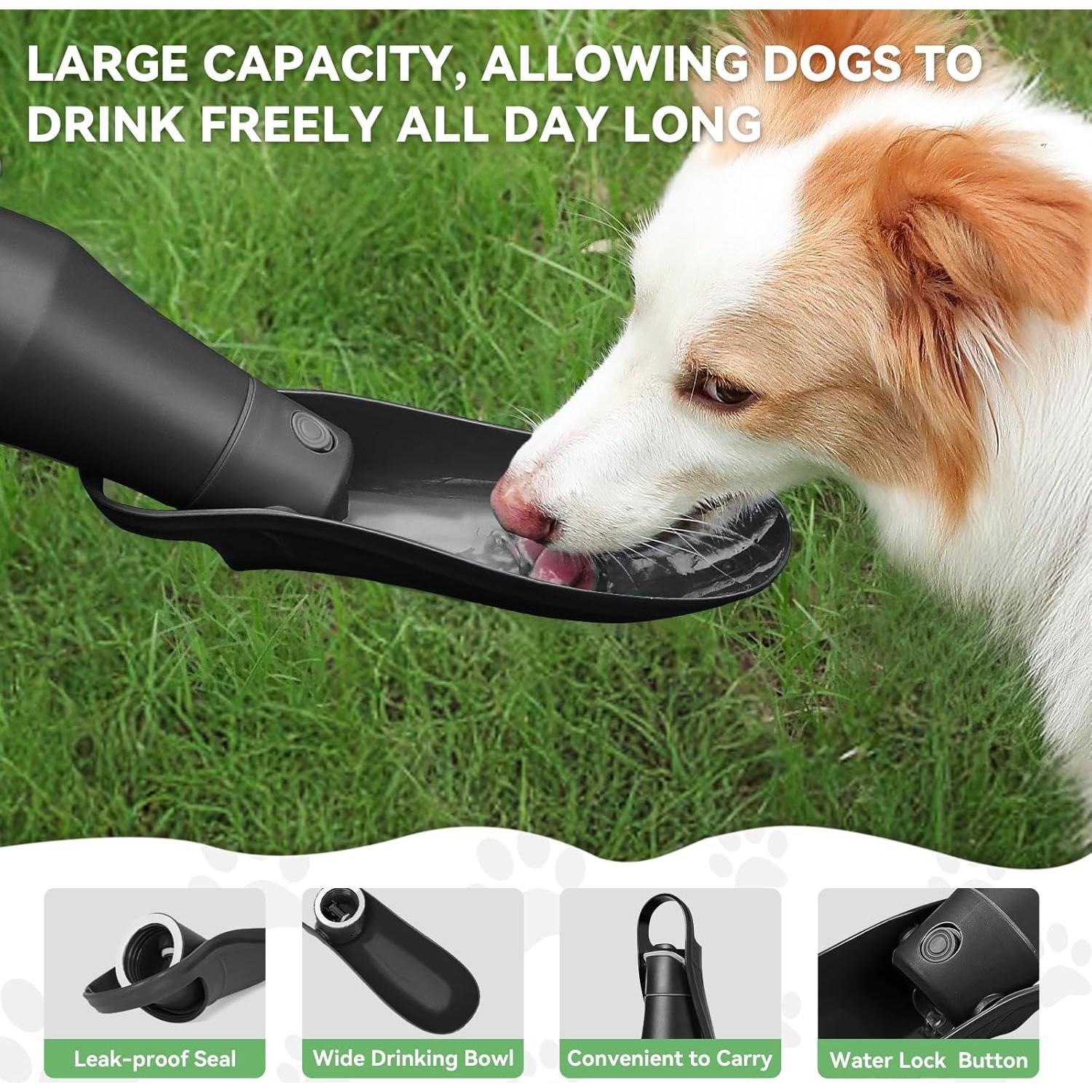 Botella de Agua para Perros Persure 800 ml Acero Inoxidable