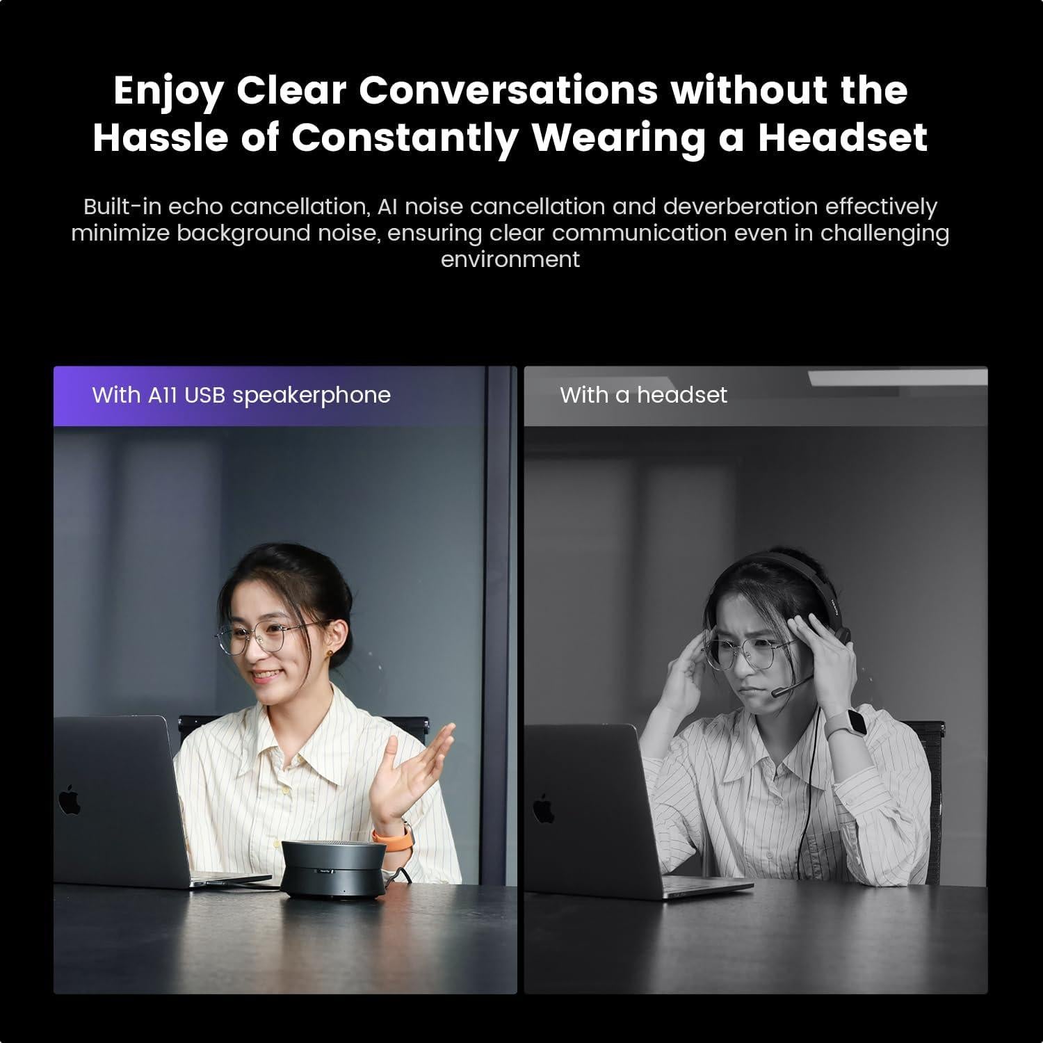 Altavoz A11 NEARITY USB con 4 Micrófonos y Cancelación AI