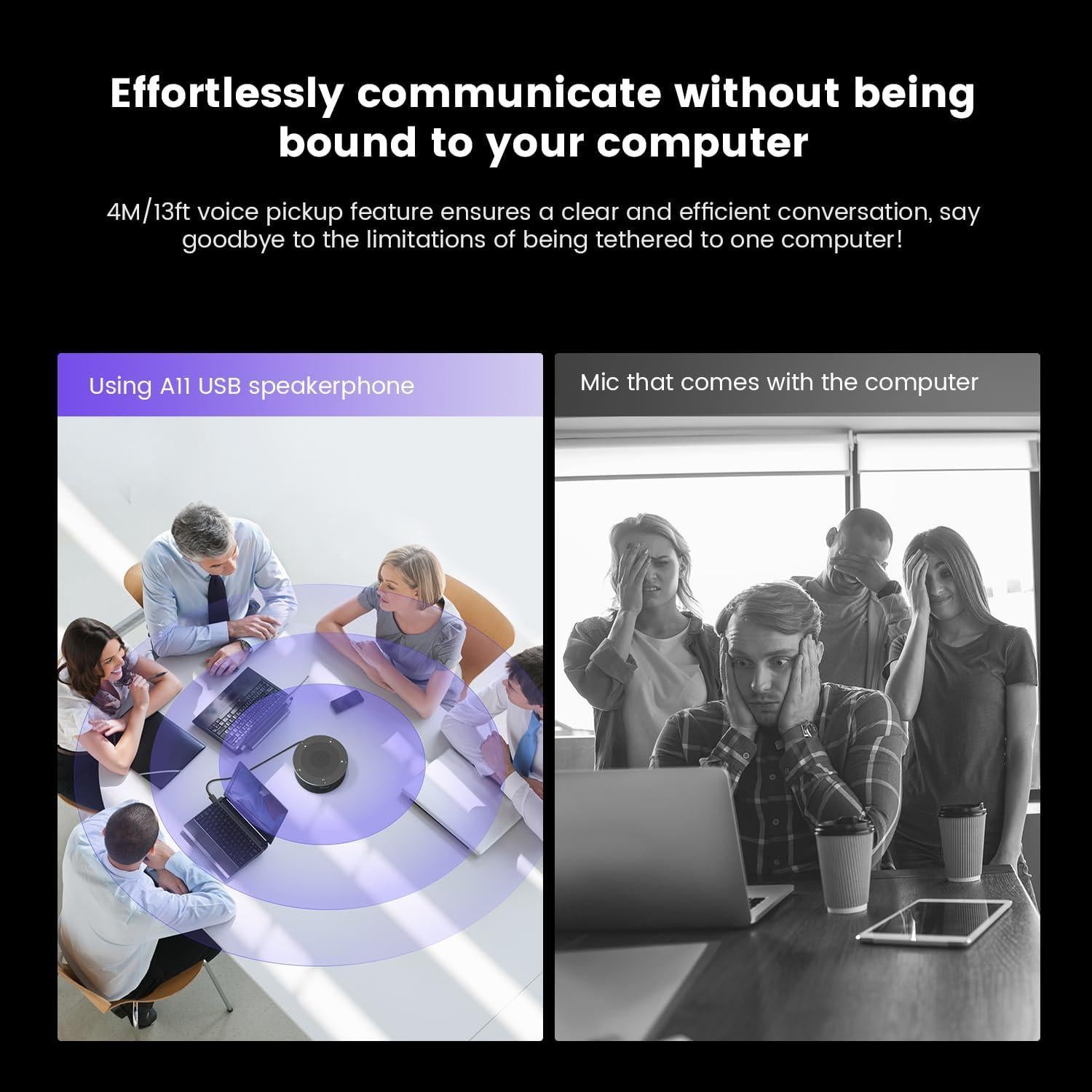 Altavoz A11 NEARITY USB con 4 Micrófonos y Cancelación AI