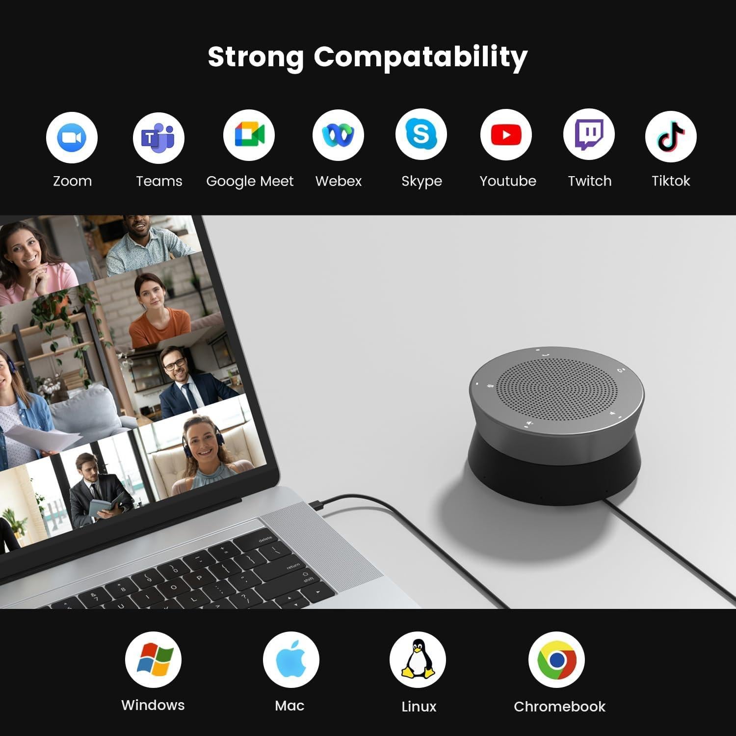 Altavoz A11 NEARITY USB con 4 Micrófonos y Cancelación AI