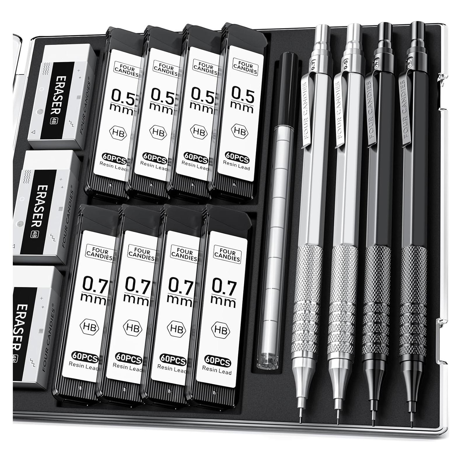 Juego de Lápices Mecánicos Four Candies 4PCS con Estuche