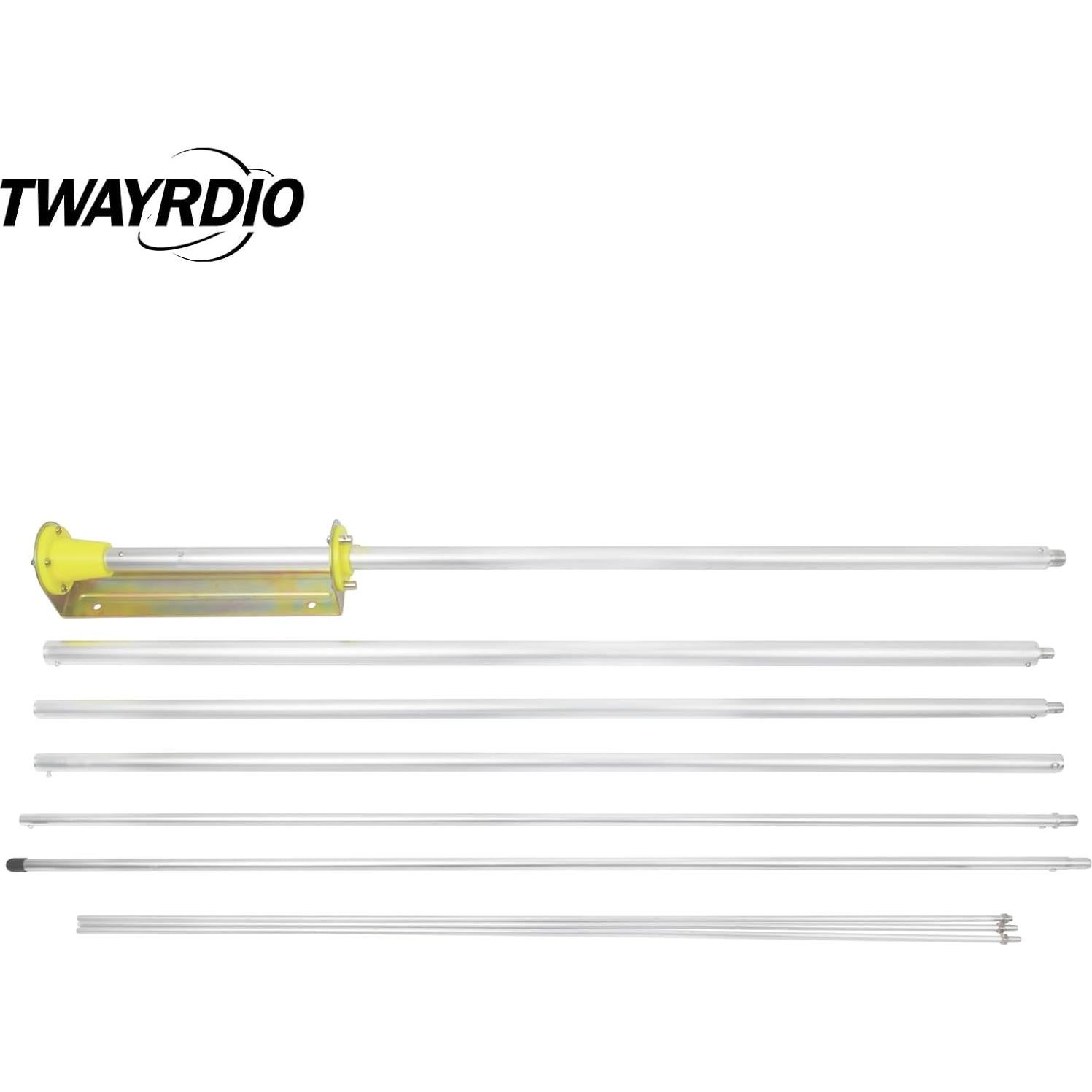 Antena Base CB TWAYRDIO 20 Pies 100W 27MHz Resistente