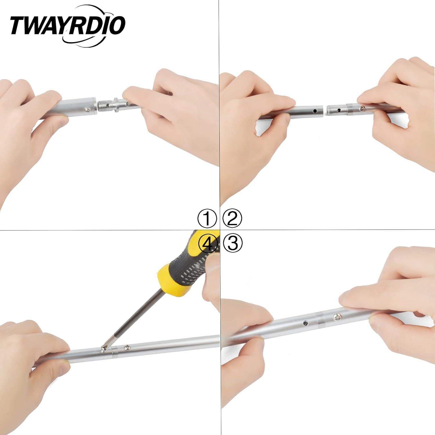 Antena Base CB TWAYRDIO 20 Pies 100W 27MHz Resistente
