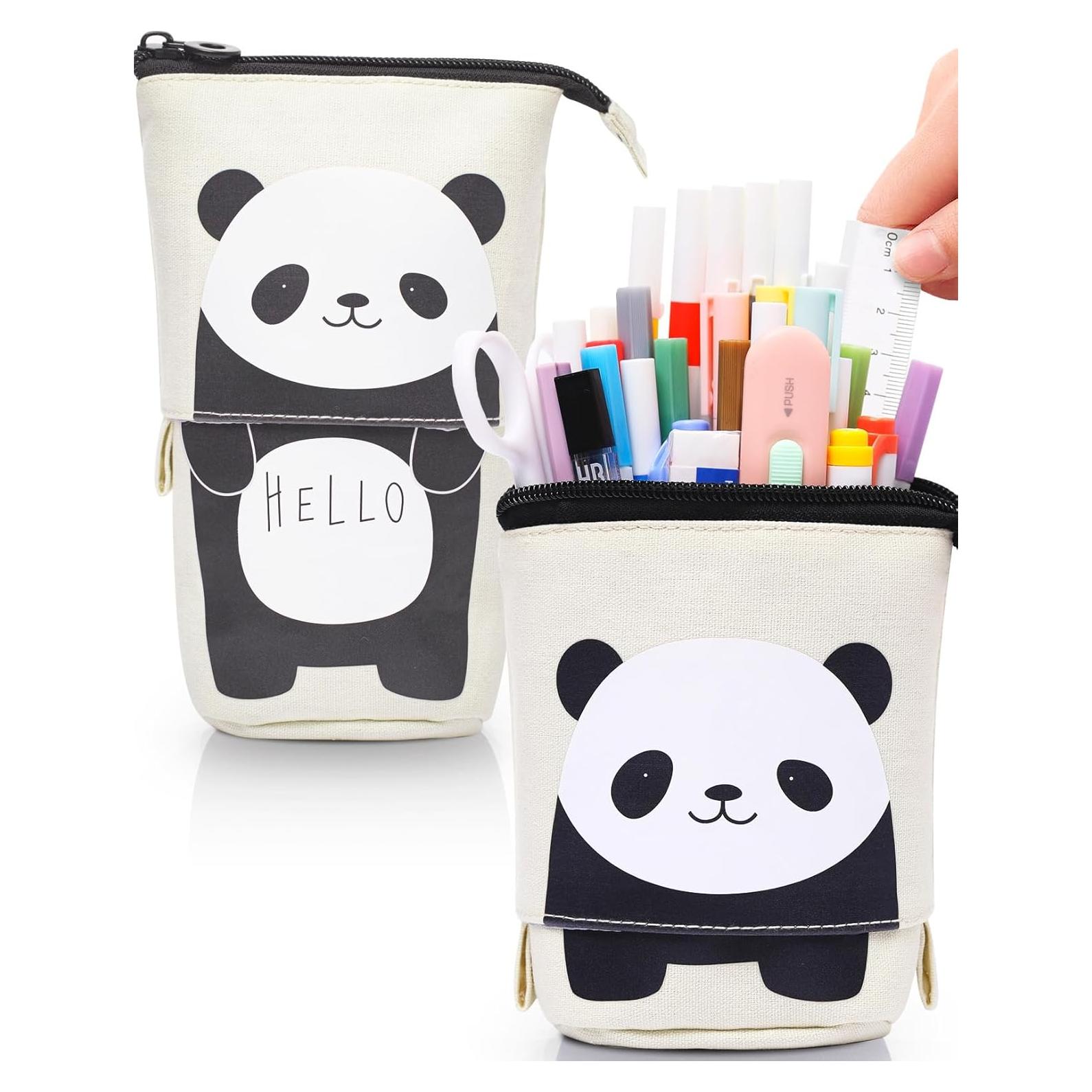 Estuche de Lápices Sooetz Panda Beige Retráctil 19 cm