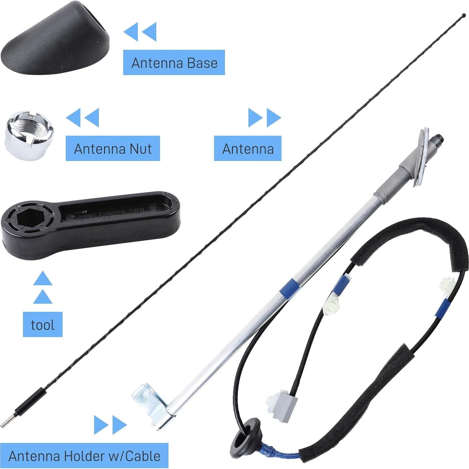 Kit de Antena AQD 33" (83.82 cm) Compatible Toyota Tacoma 2005-2015