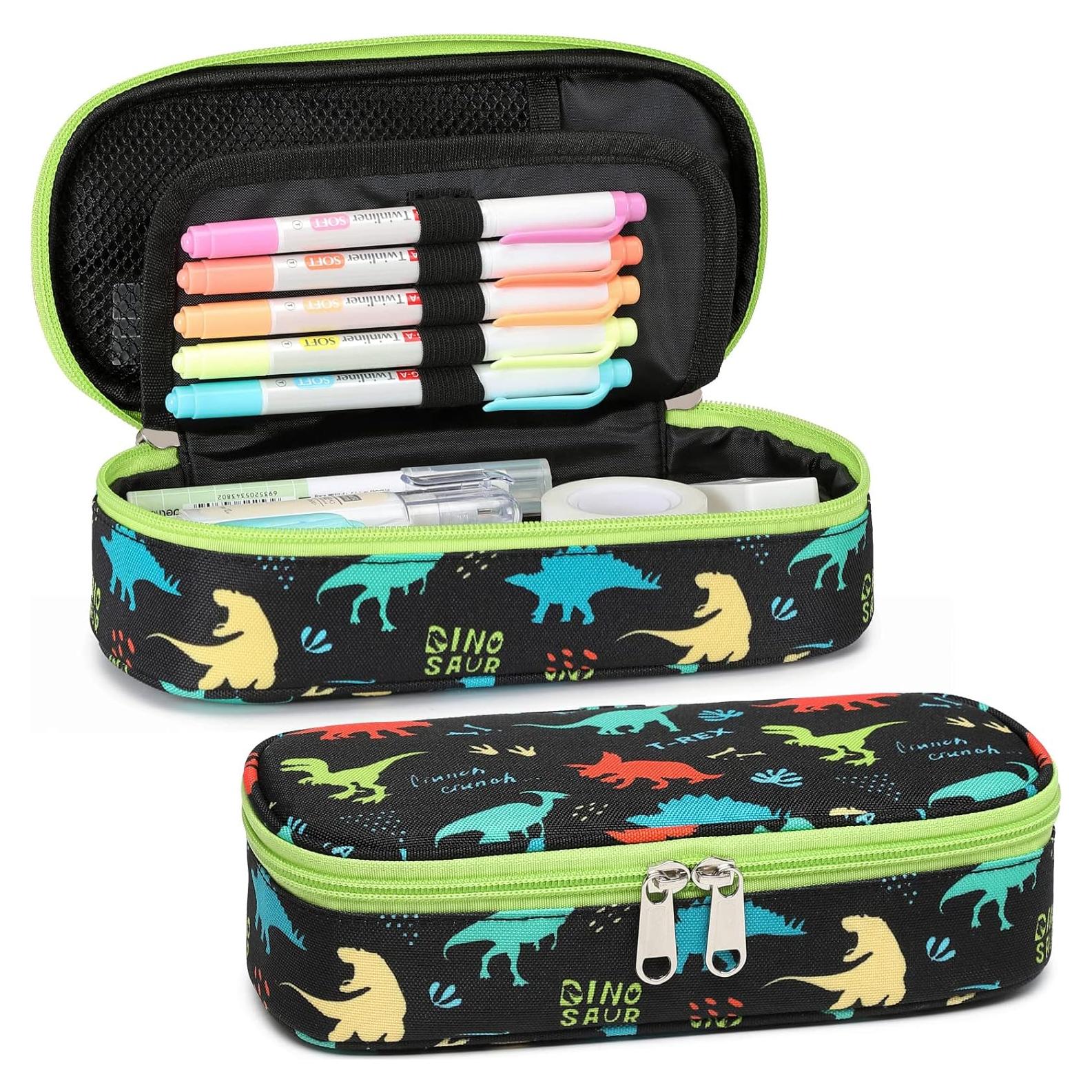 Estuche de Lápices Cambond Dinosaurio Negro Gran Capacidad