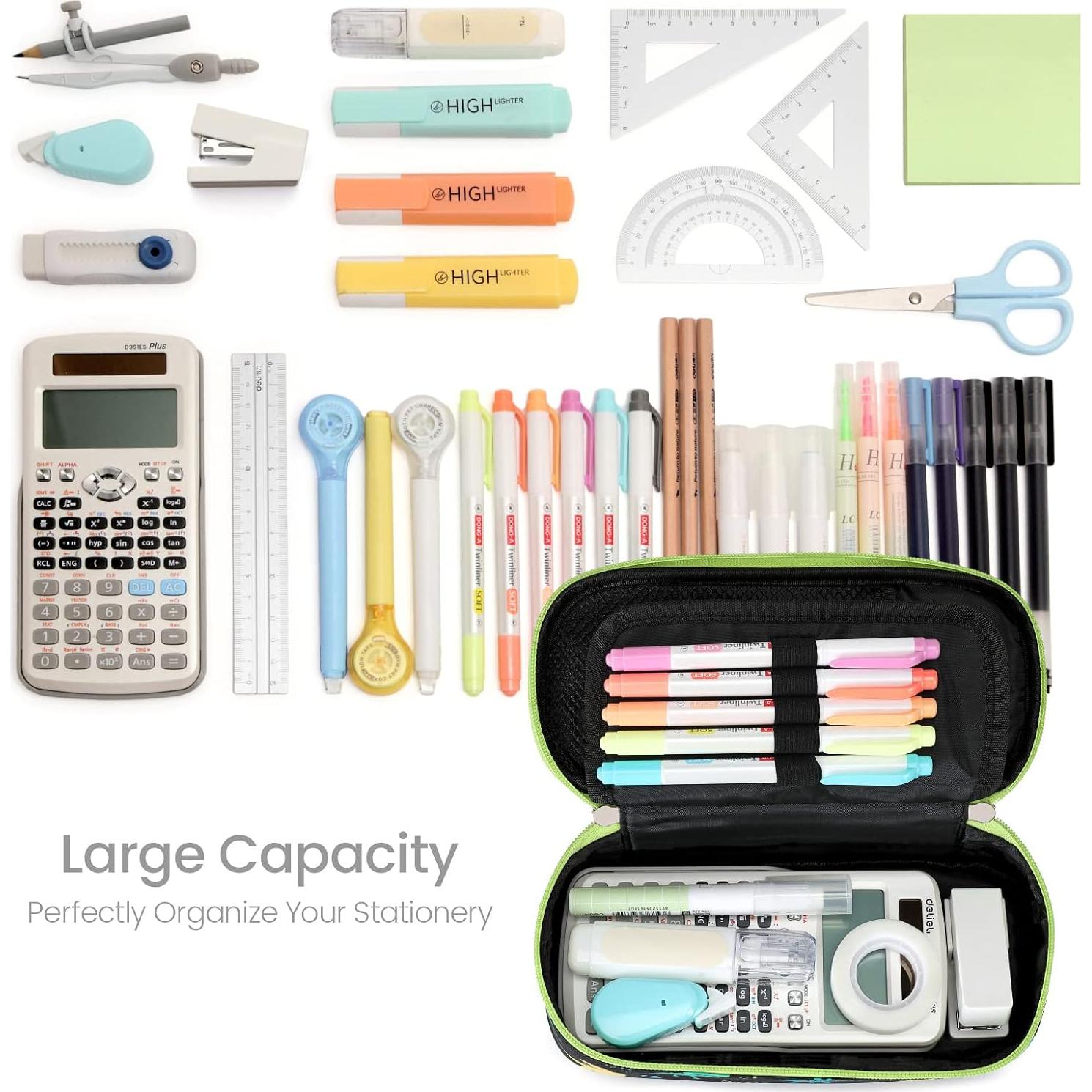 Estuche de Lápices Cambond Dinosaurio Negro Gran Capacidad