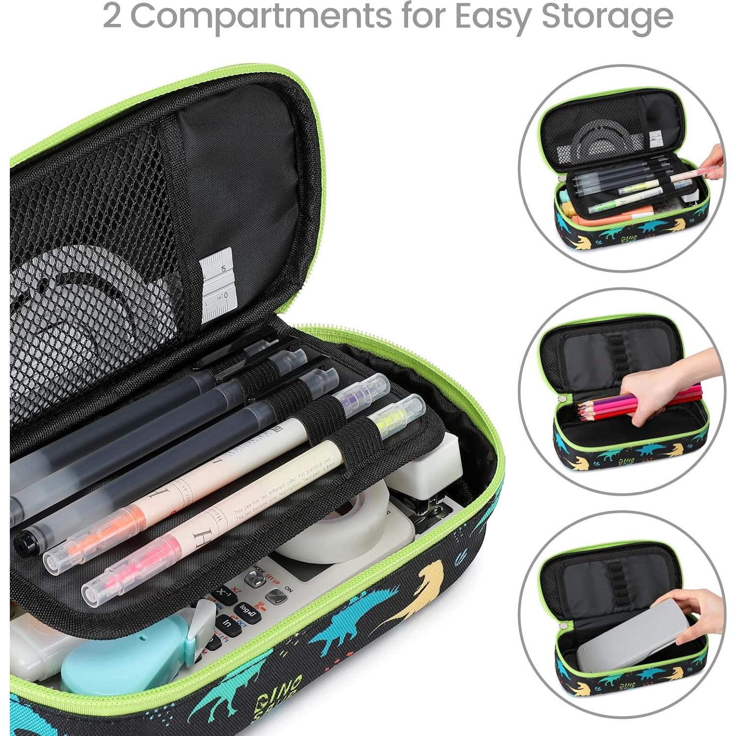 Estuche de Lápices Cambond Dinosaurio Negro Gran Capacidad