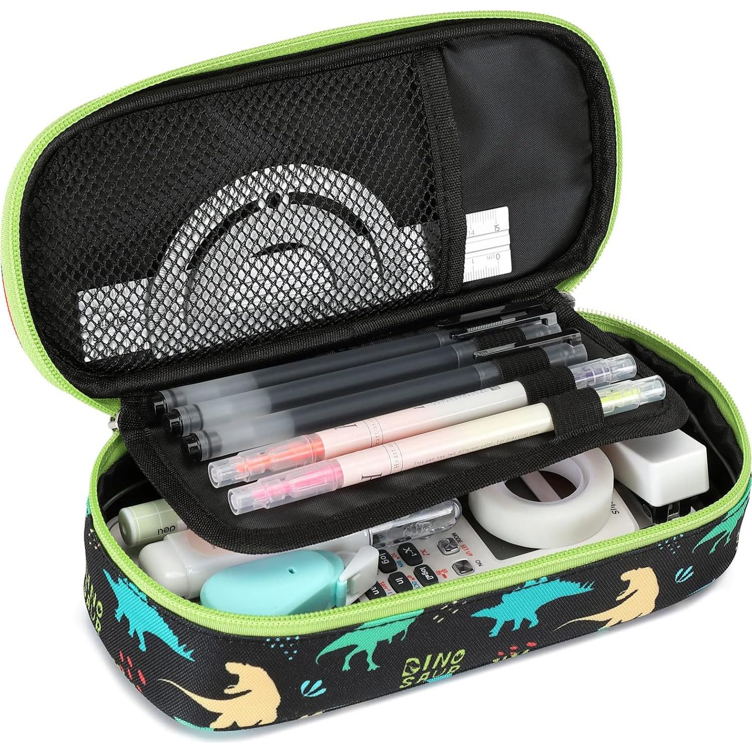 Estuche de Lápices Cambond Dinosaurio Negro Gran Capacidad