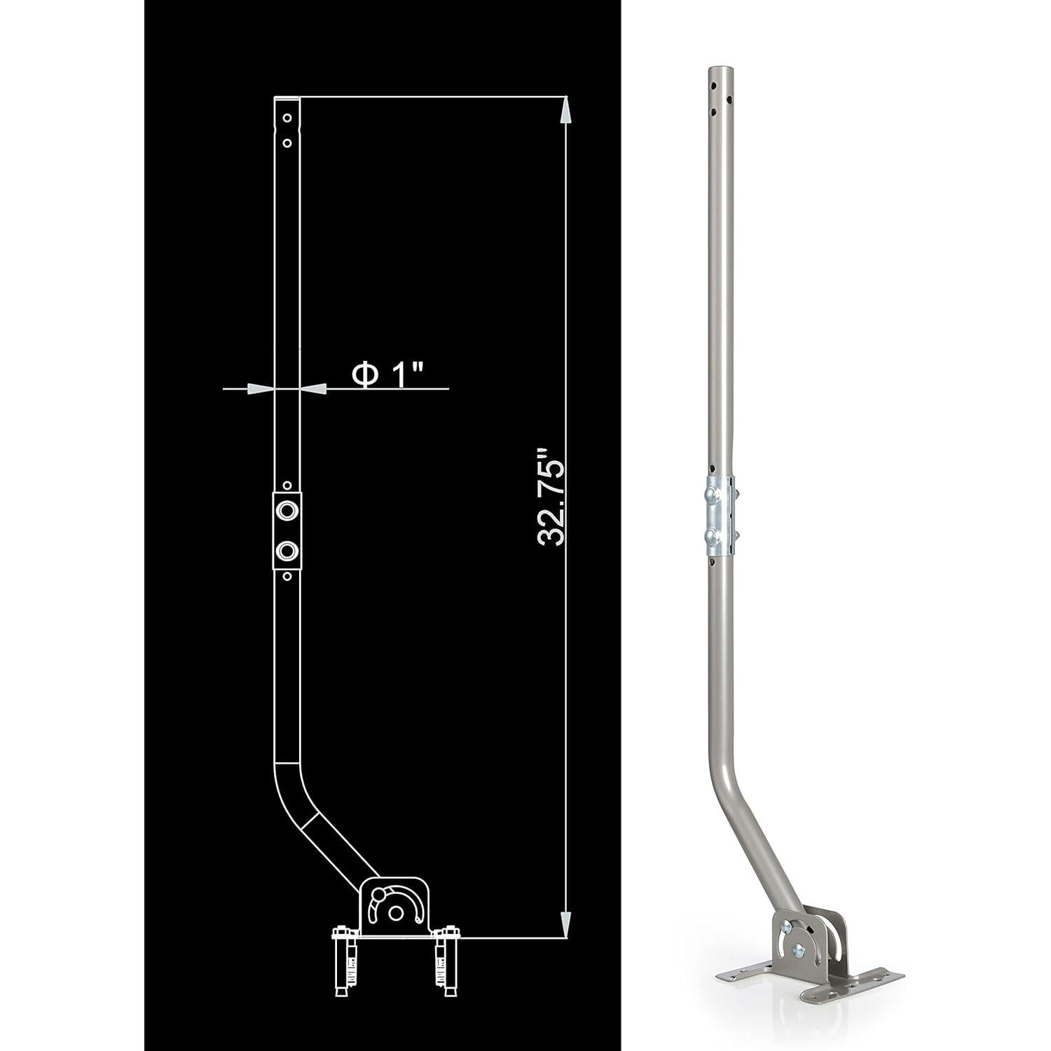 Polo de Montaje de Antena Ajustable IM 83 cm Resistente