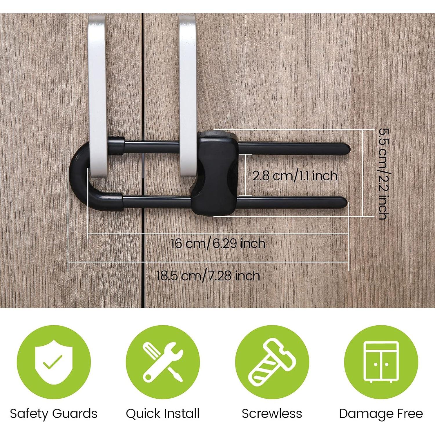 Cerraduras de Seguridad para Gabinetes Jetec - 10 Piezas Ajustables