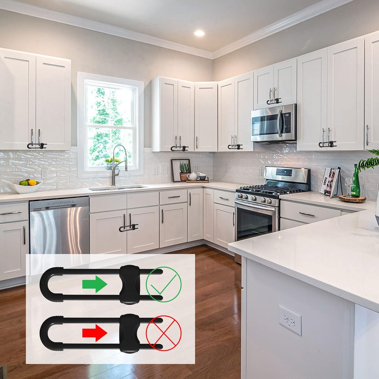 Cerraduras de Seguridad para Gabinetes Jetec - 10 Piezas Ajustables