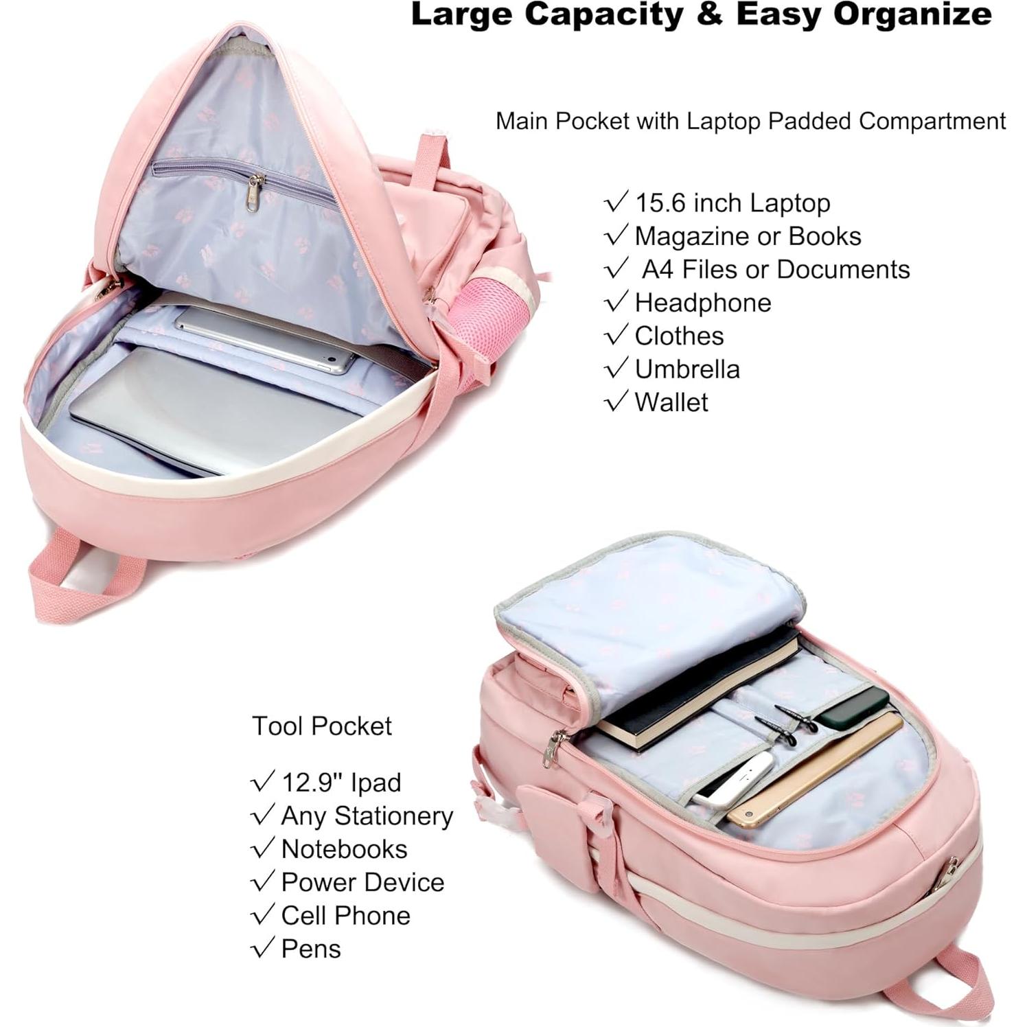 Mochila Antirrobo Rosa para Laptop 15.6" Gbp0001