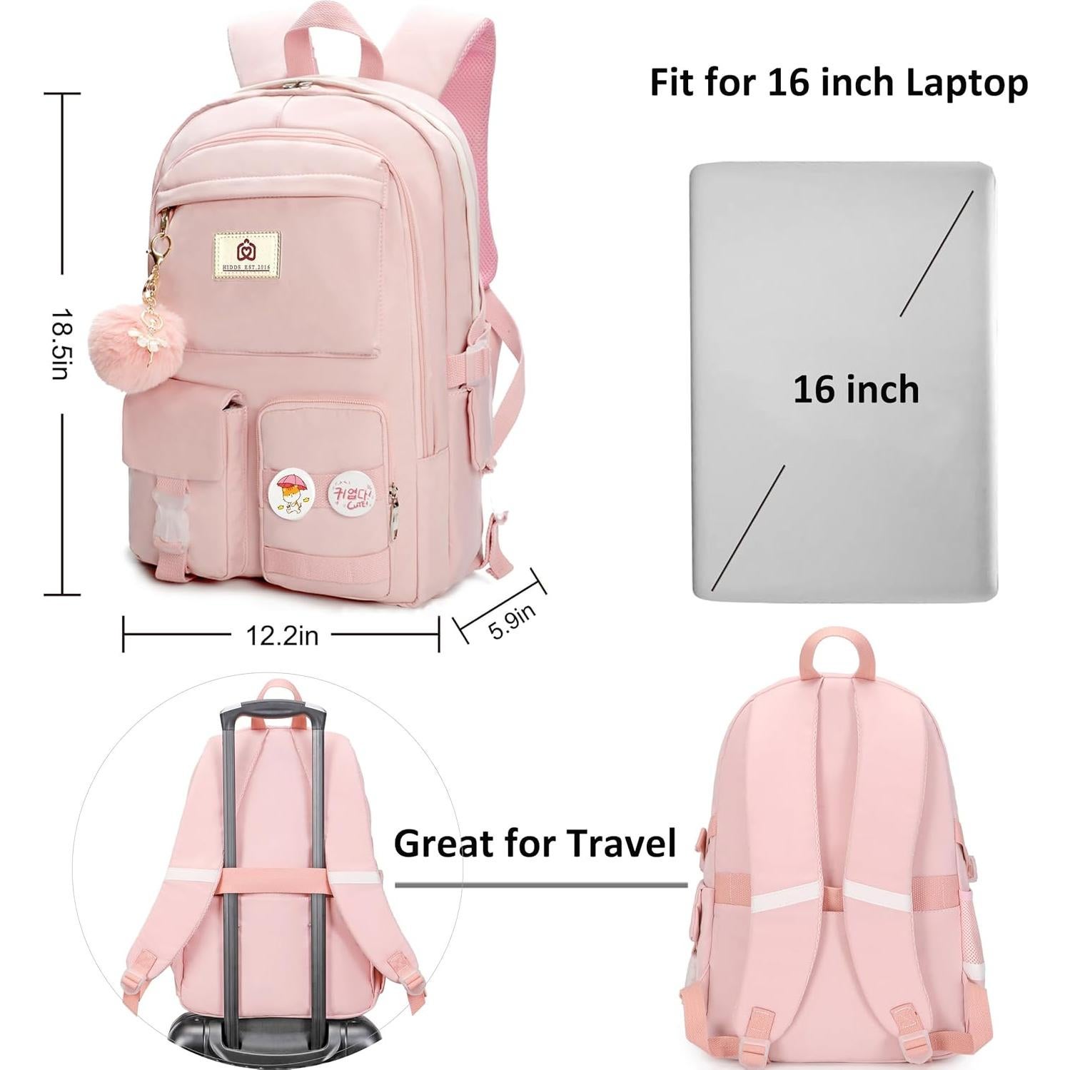 Mochila Antirrobo Rosa para Laptop 15.6" Gbp0001