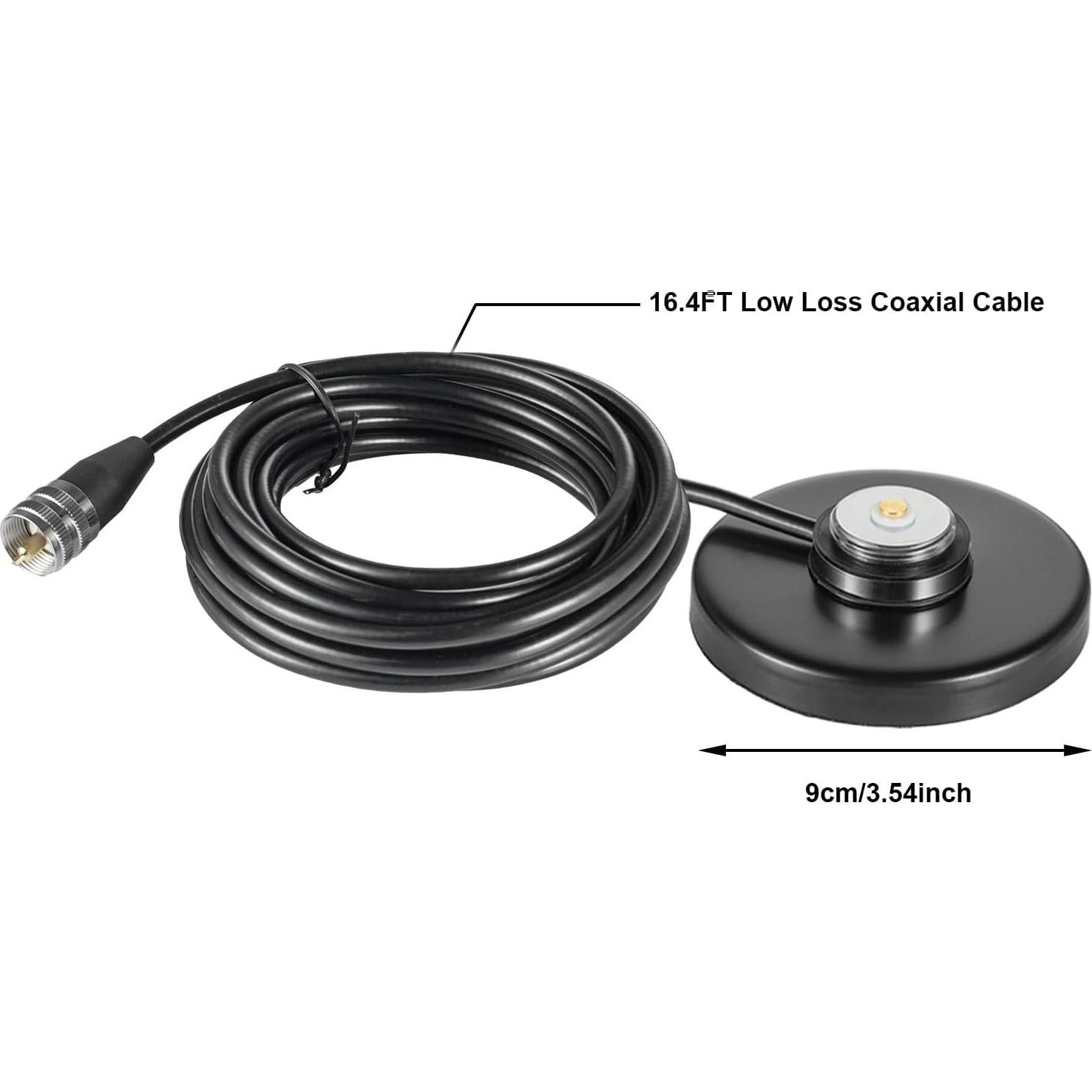 Soporte Magnético NMO Eifagur con Cable PL-259 5m para Antena