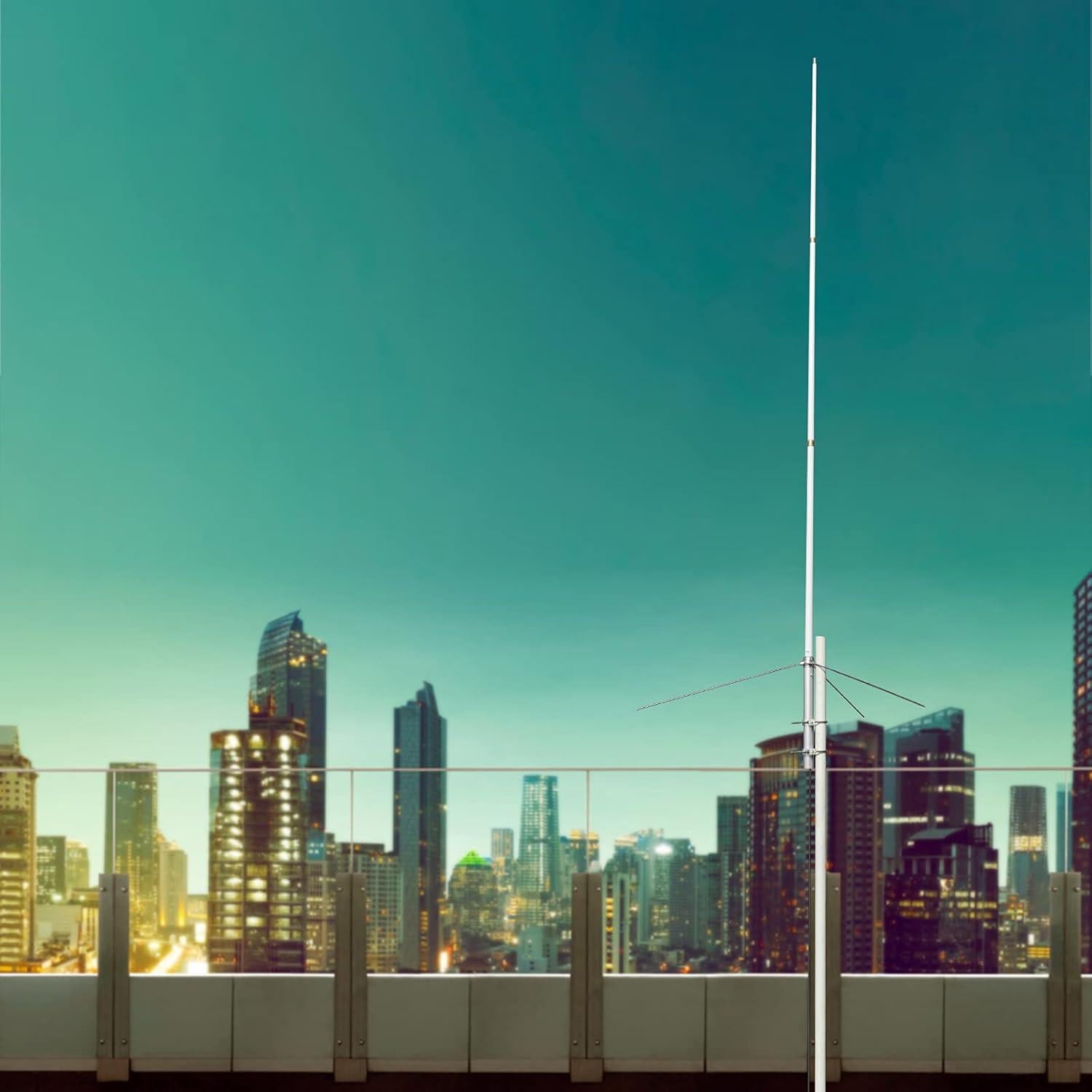 Antena Base Doble Banda UAYESOK 2.2m Fibra de Vidrio 5.5/8.5dBi