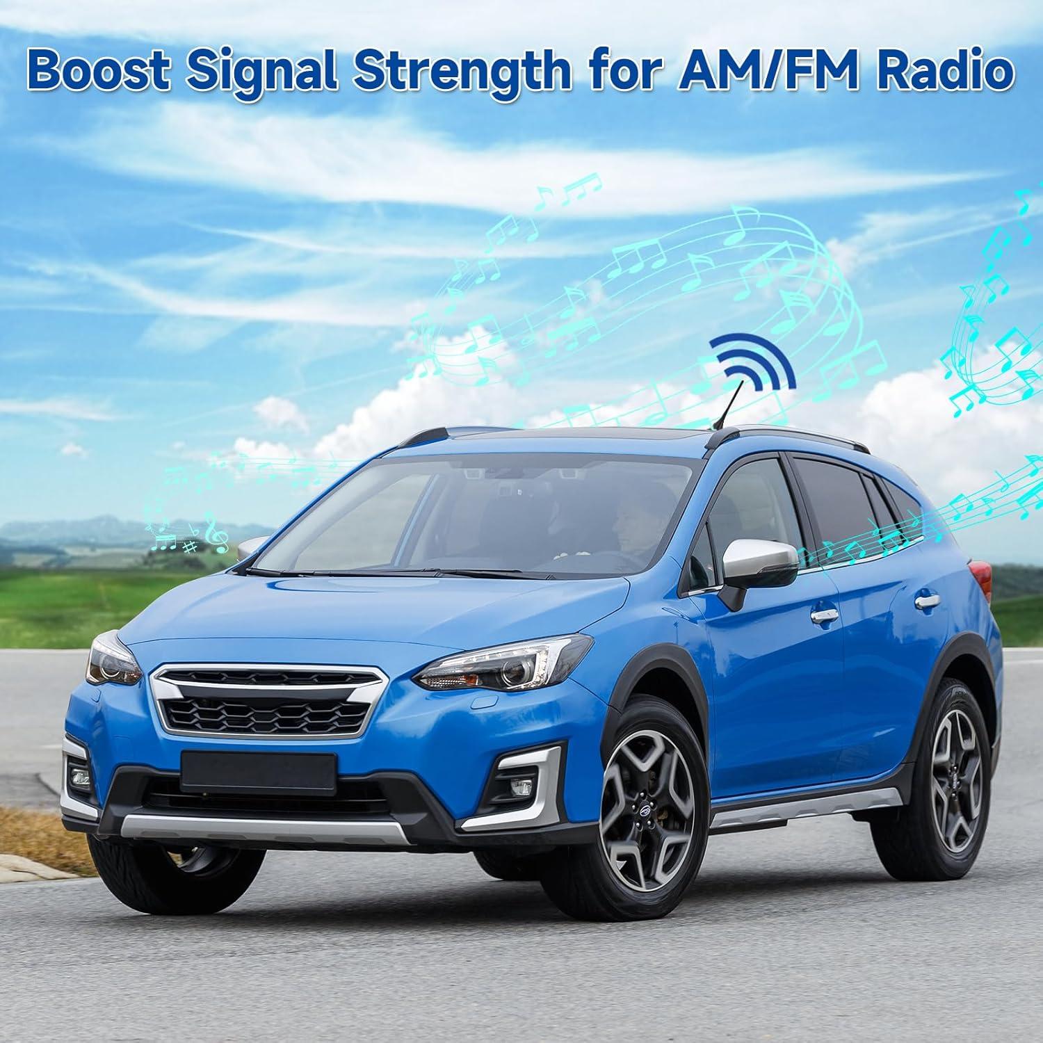 Antena de Radio Eightwood para Coche 17.78cm FM AM con Base