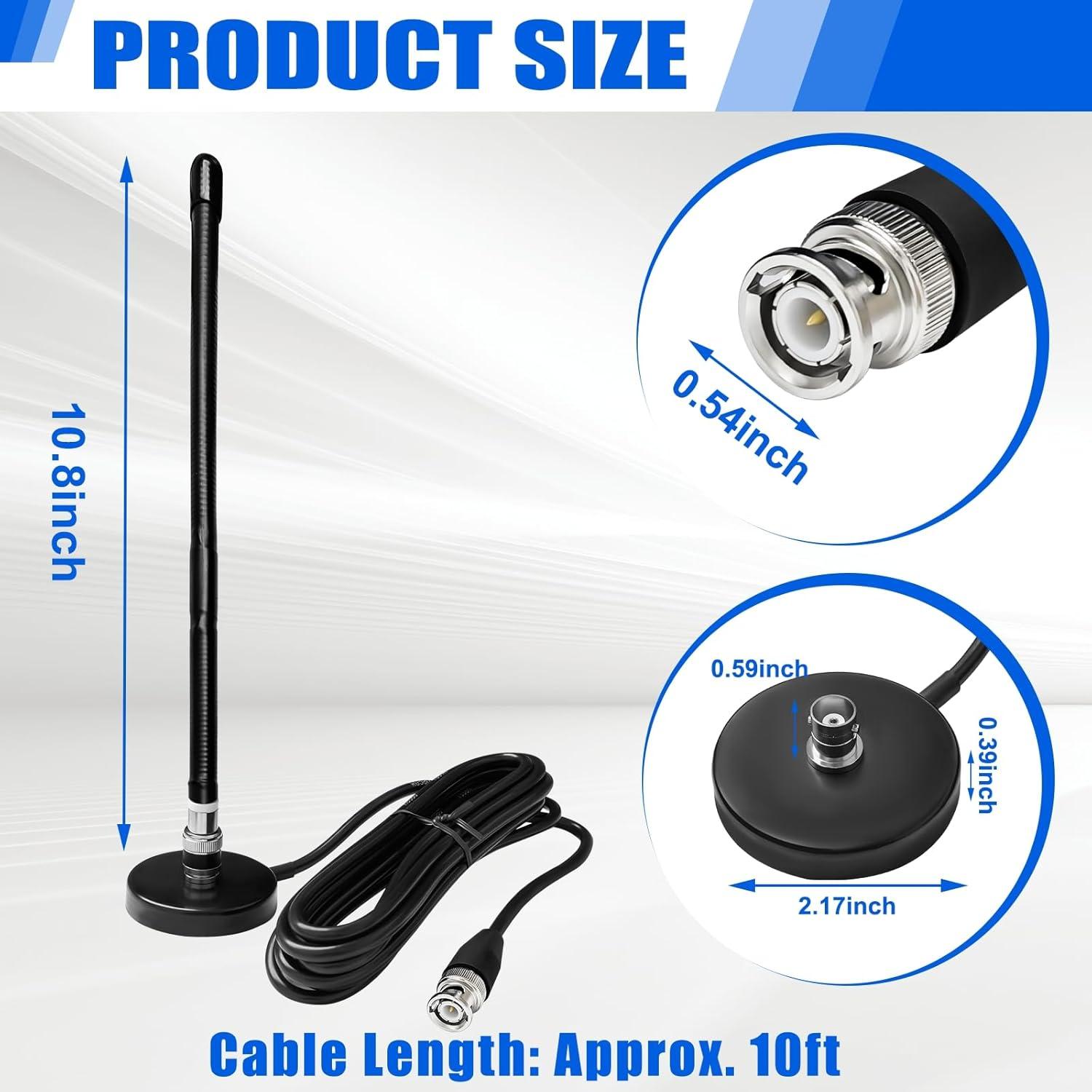 Antena CB 27MHz Akoree con Base Magnética para Vehículo