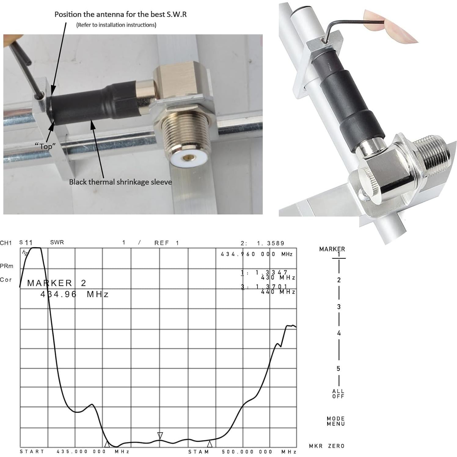 Antena Yagi UHF HYS 11dBi 400-470MHz para Repetidores