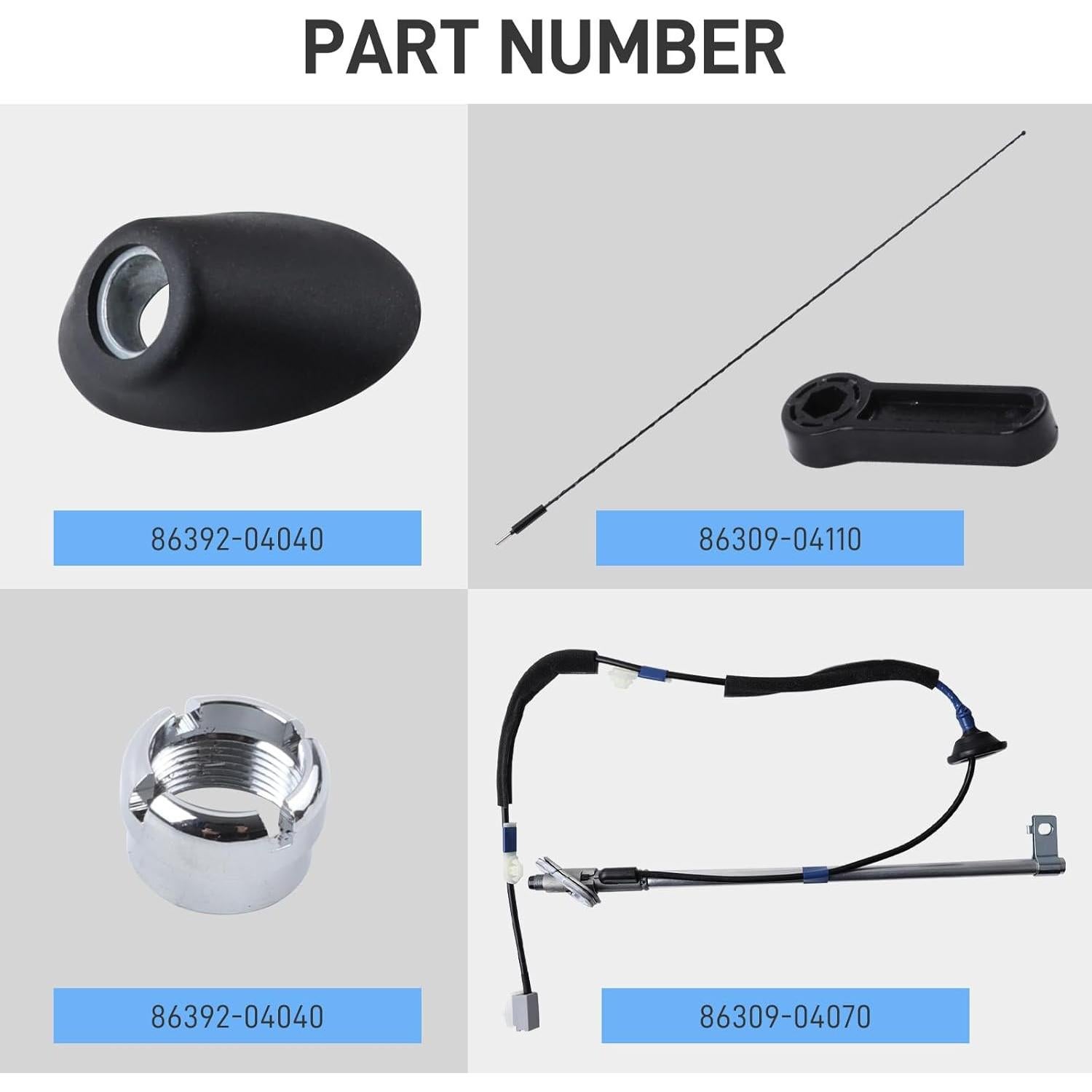 Manual de Antena Toyota Tacoma 2005-2015 - Soporte y Cubierta