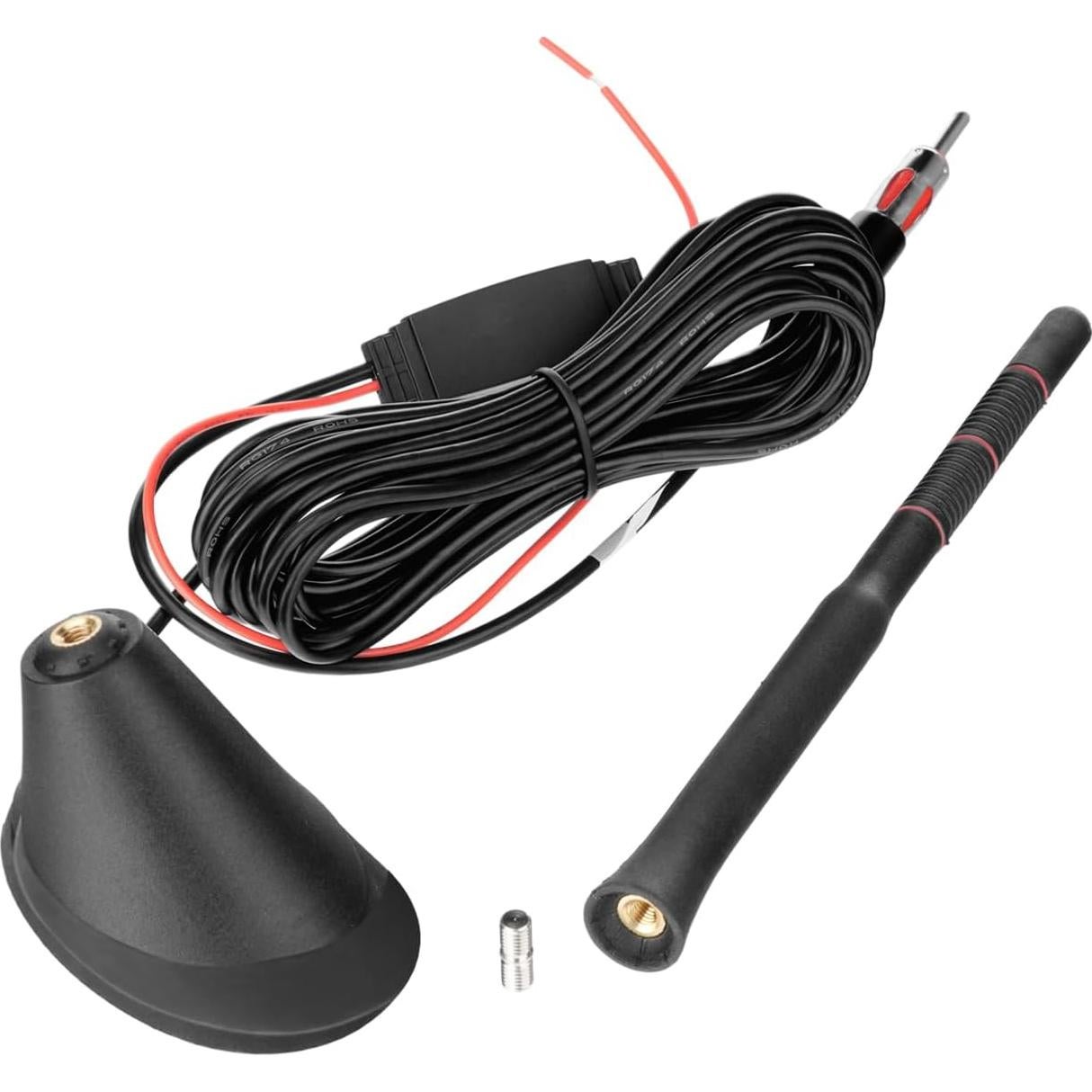 Antena de Radio de Coche Eightwood Amplificada 12V 5m