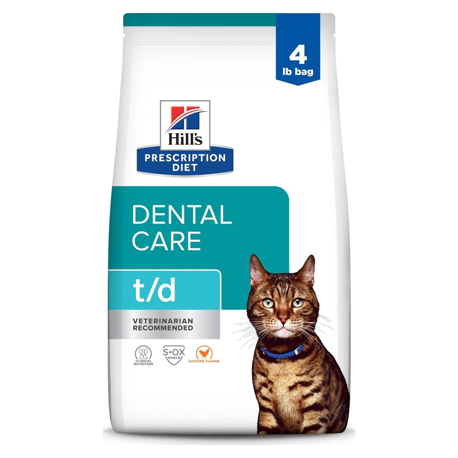 Alimento seco para gatos Hill's t/d Cuidado Dental 1.81 kg Pollo