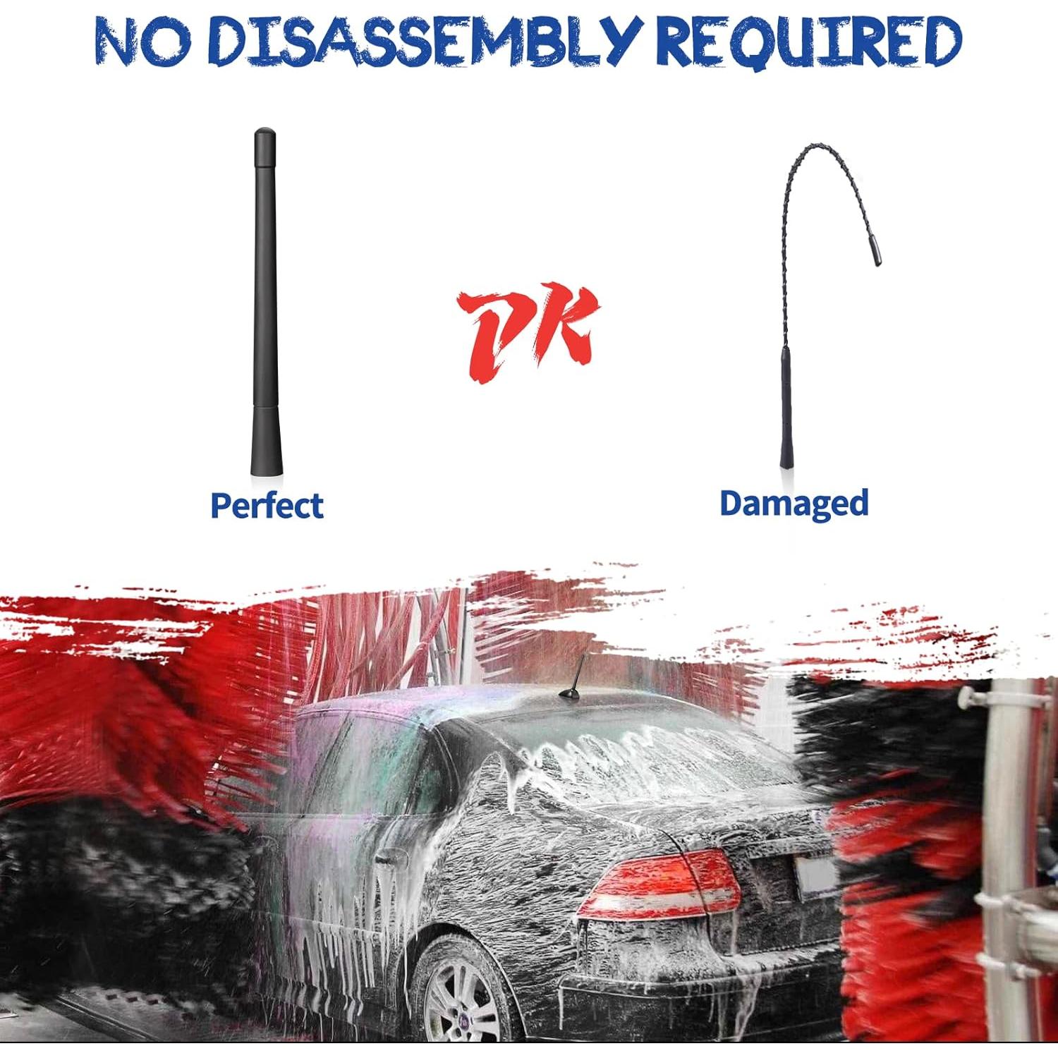 Antena de Vehículo Eightwood 17.5 cm Flexible con Adaptadores