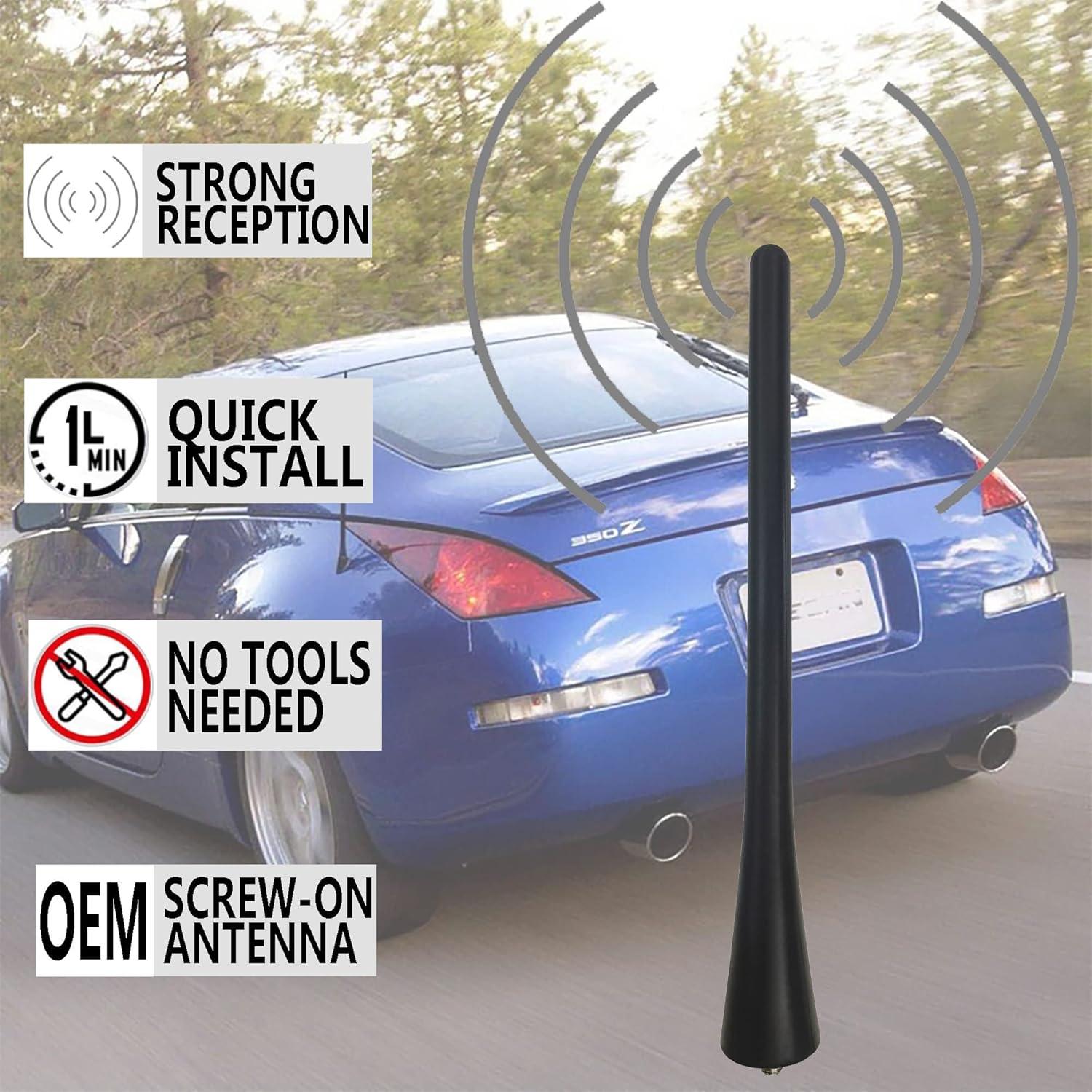 Antena corta de goma para Nissan 350Z y 370Z - Reemplazo AM/FM