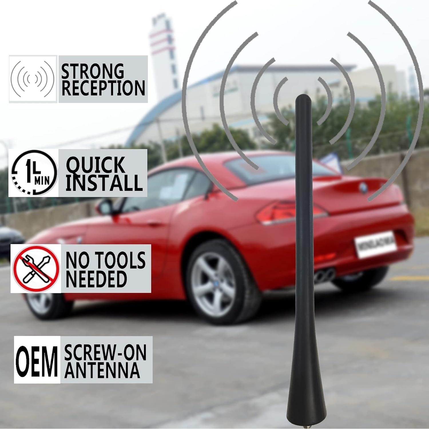 Antena corta de goma 18 cm para BMW Z3 Z4 - Reemplazo AM/FM