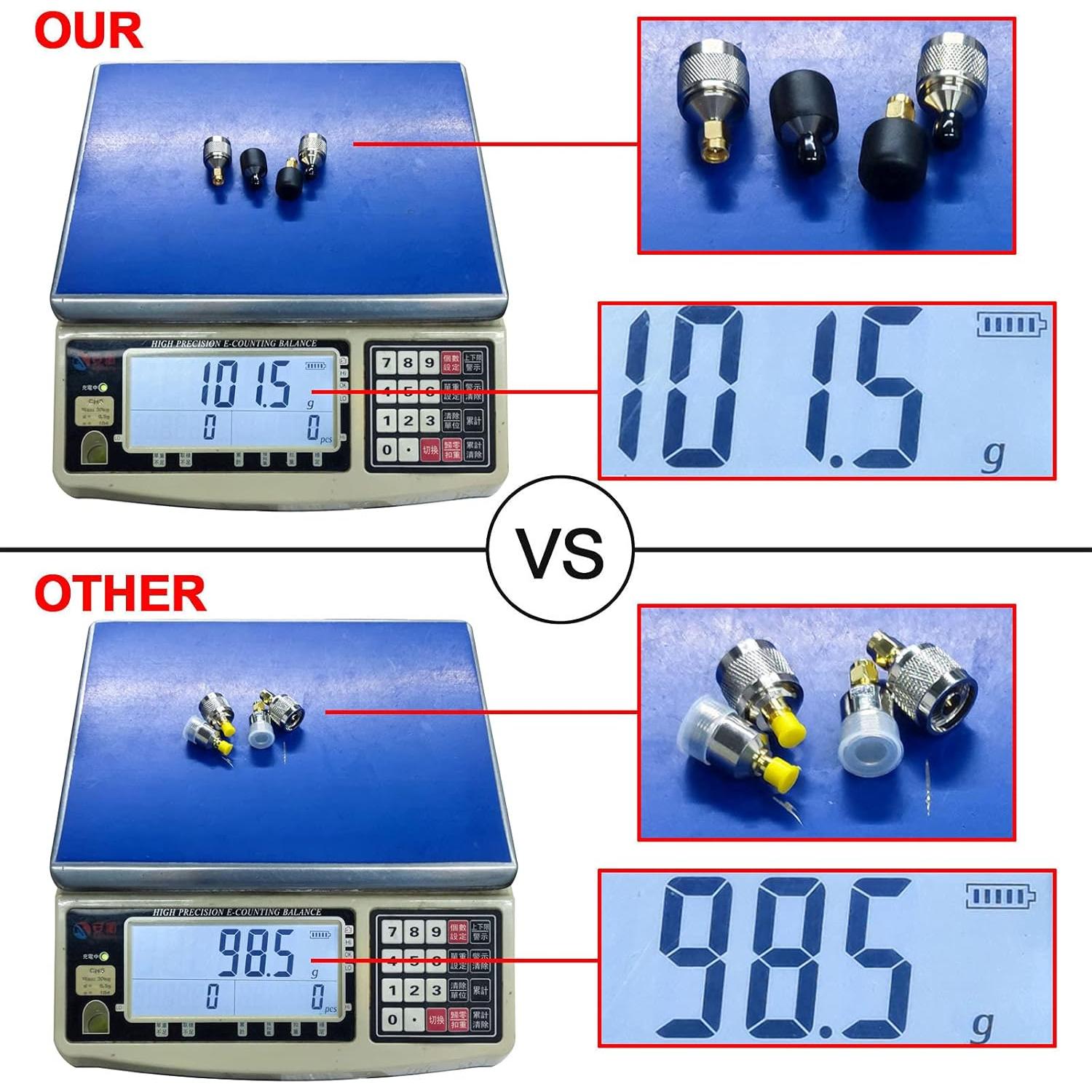Kit Adaptador SMA a N 4 PCS - Conectores RF para Radio CB