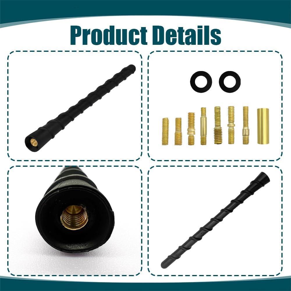 Antena Espiral para Coche Lyxheth 19 cm Universal Roscada