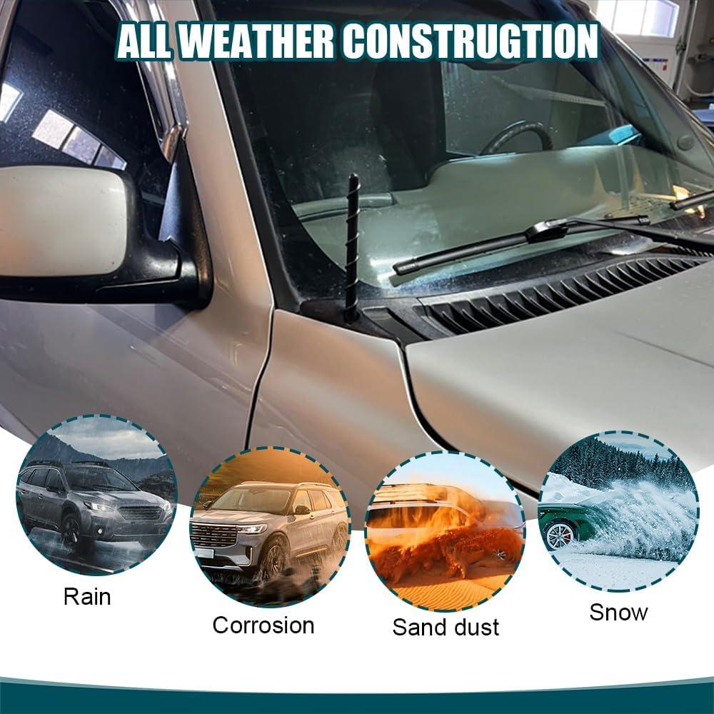 Antena Espiral para Coche Lyxheth 19 cm Universal Roscada