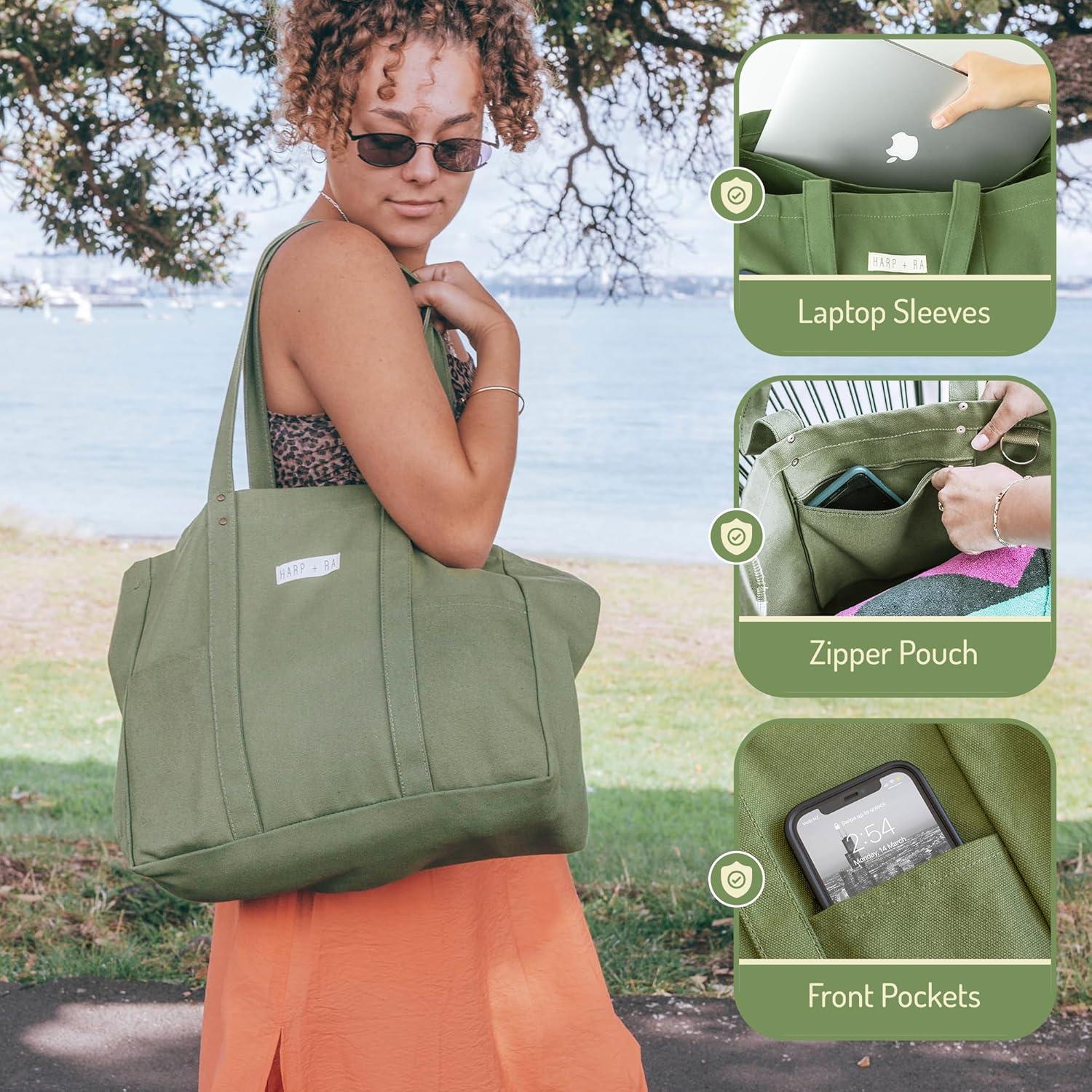 Bolsa de Lona Verde Bosque - Terrene Design 2 Bolsillos