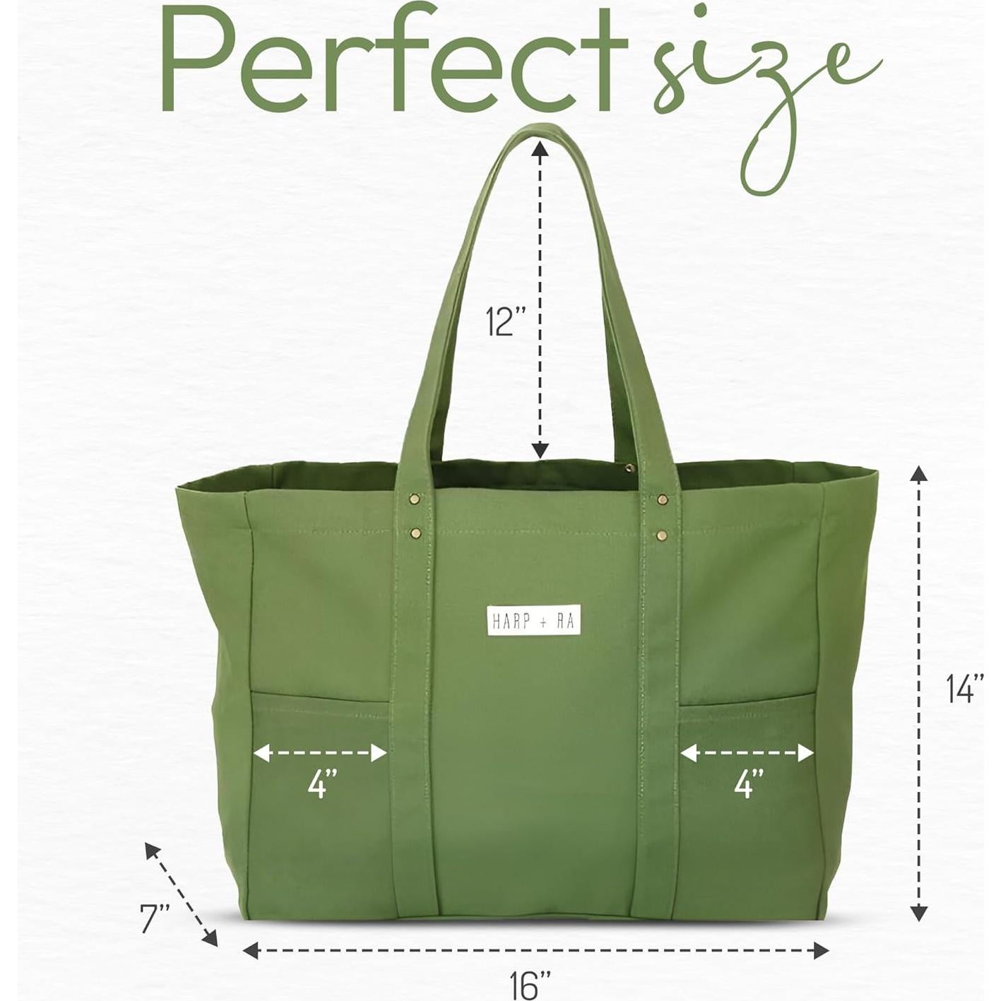 Bolsa de Lona Verde Bosque - Terrene Design 2 Bolsillos
