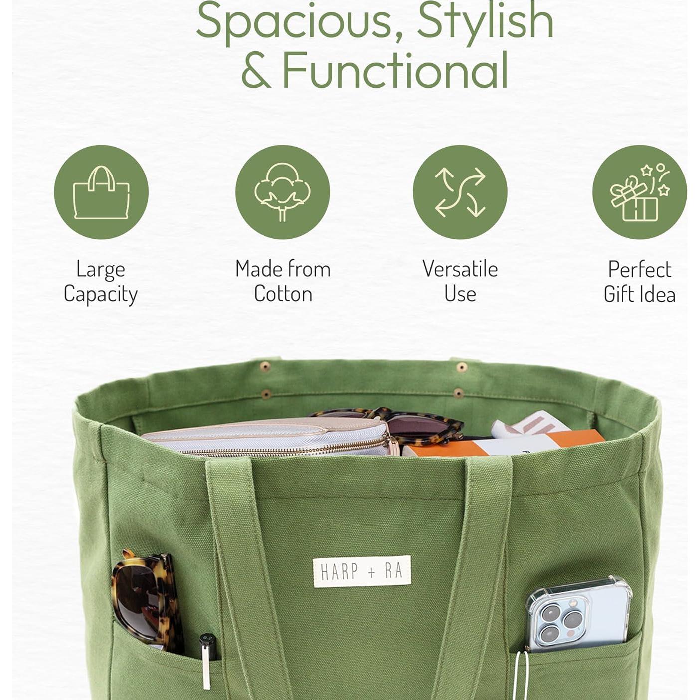 Bolsa de Lona Verde Bosque - Terrene Design 2 Bolsillos