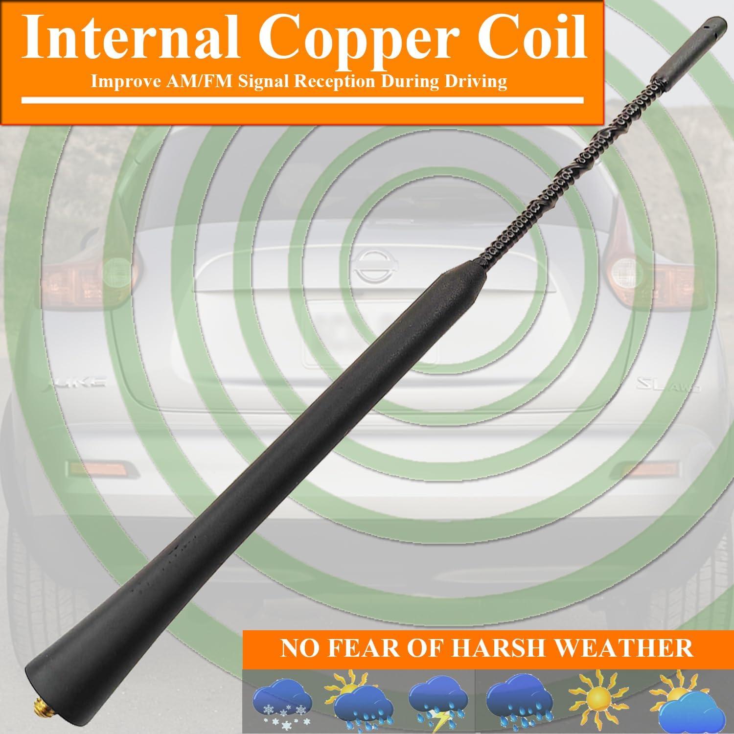 Antena de Caucho Flexible para Nissan Juke 2011-2017