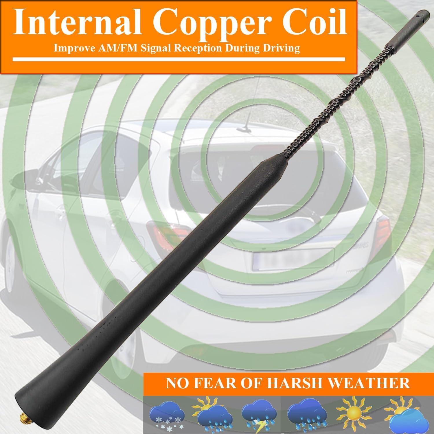 Antena de 23 cm para Toyota Yaris 2007-2018 - Caucho Flexible