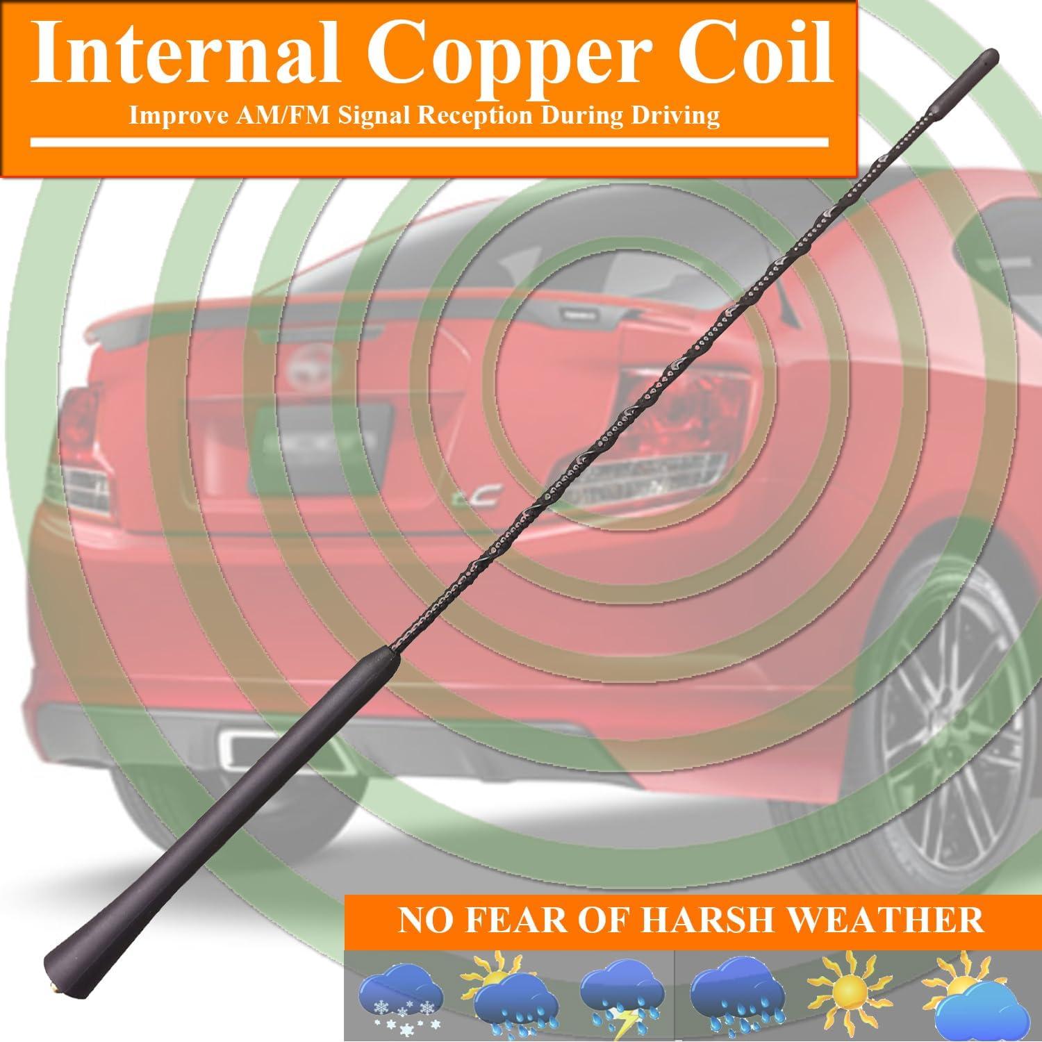 Antena de 40 cm RooFox para Scion tC 2005-2016, Caucho Flexible