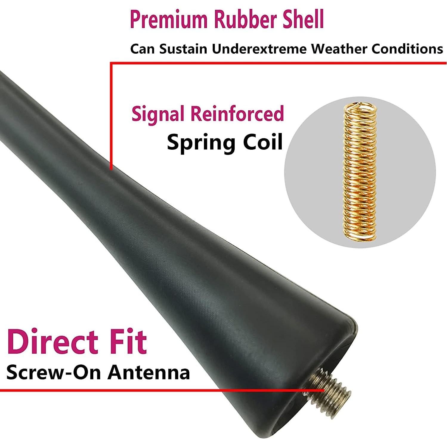 Antena de goma 17.78 cm para Honda CRV, Civic, S2000, Crosstour