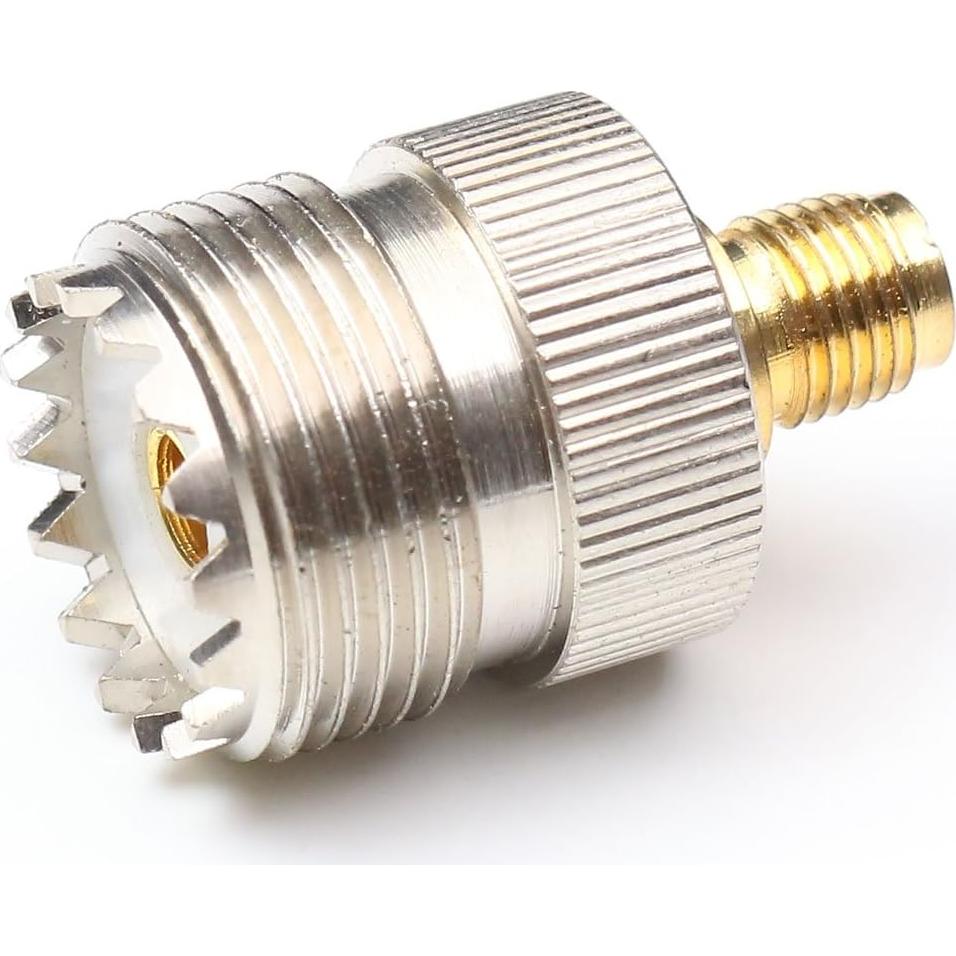 SMA Female to UHF Female Connectors, UHF CB Radio Connector PL259 coaxial Coax Extension Cable adapters SMA to SO239 Connectors 2Packs