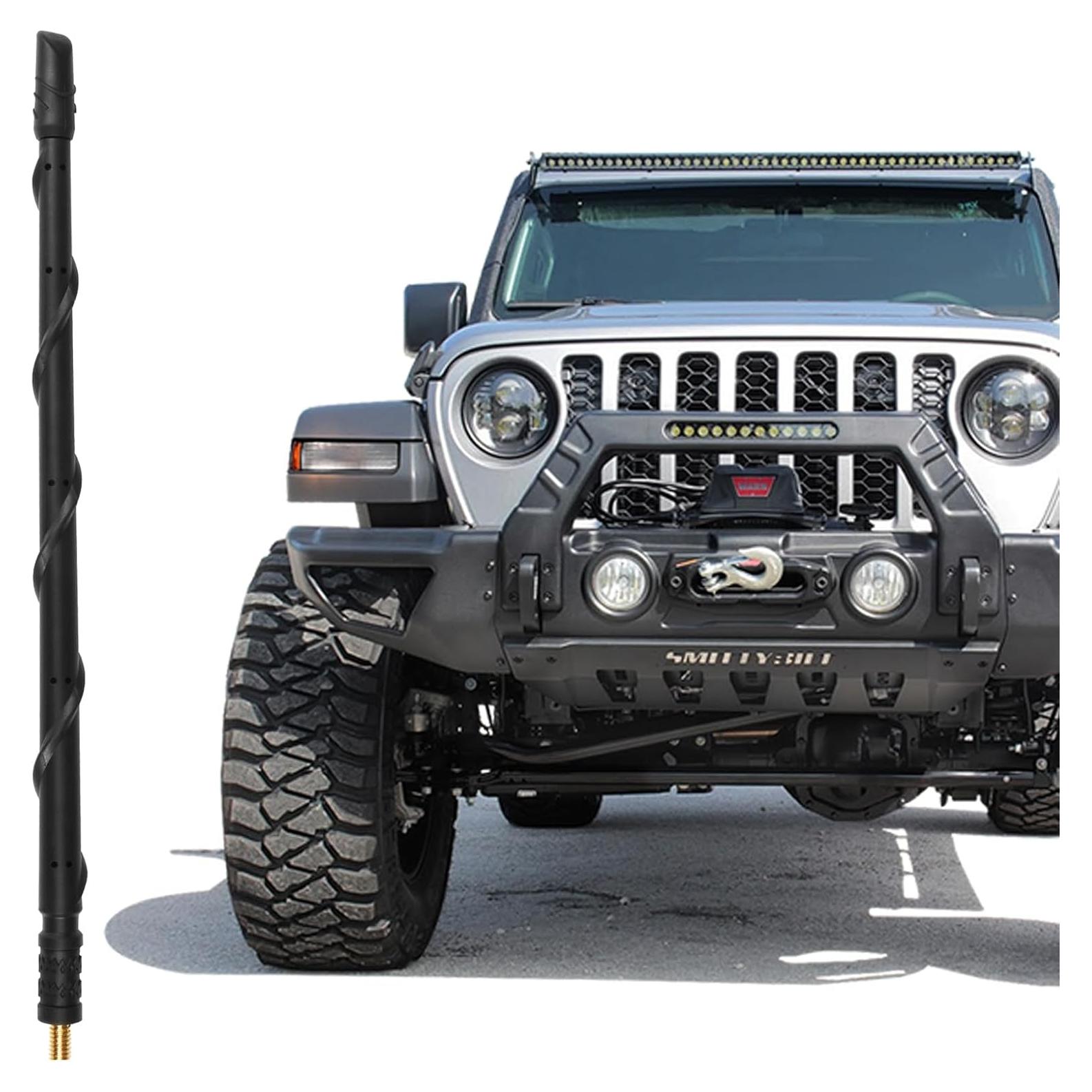 Antena corta KSaAuto 33 cm para Jeep Wrangler Gladiator 2007-2025
