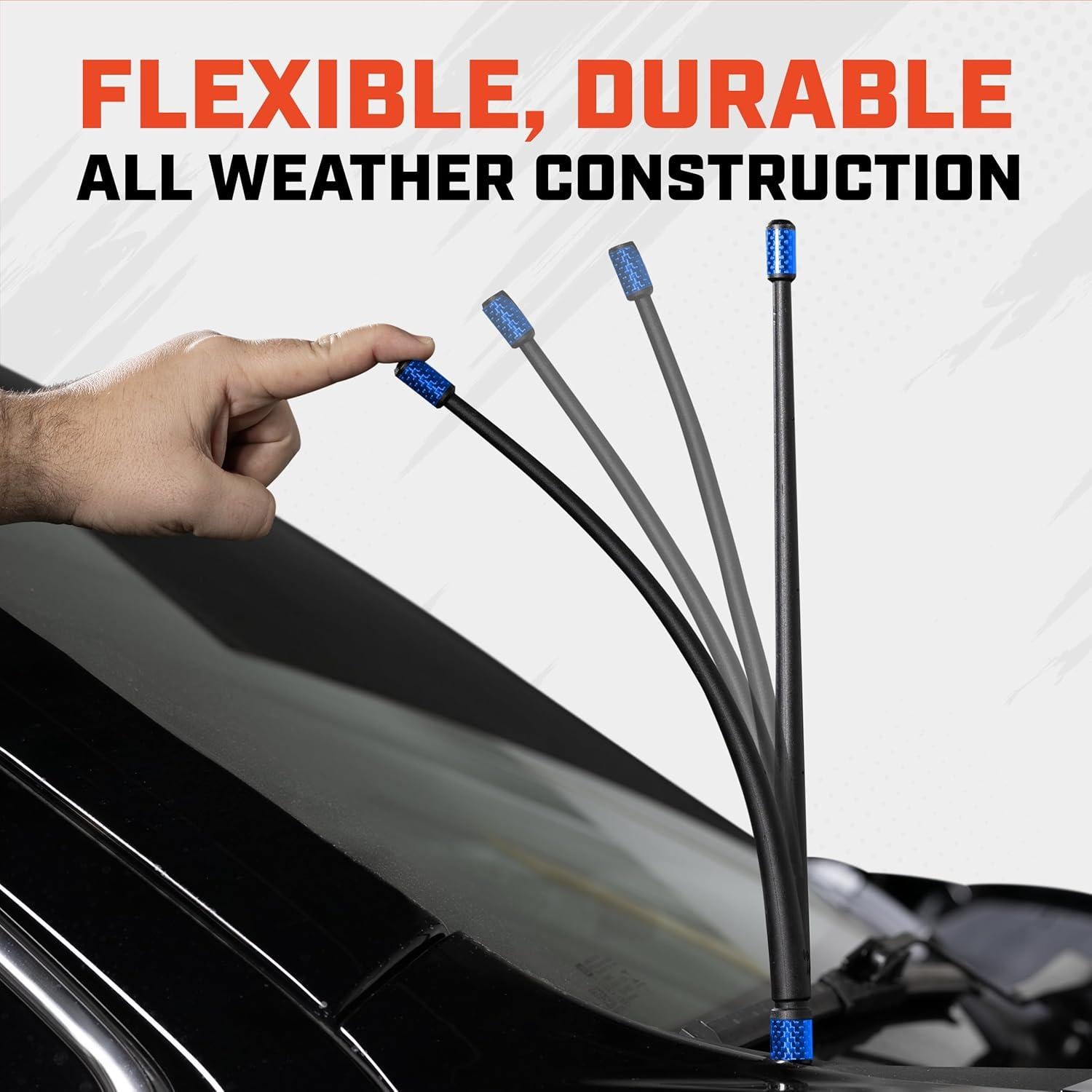 Antena corta Votex El Espartano 34.9 cm para Jeep Wrangler