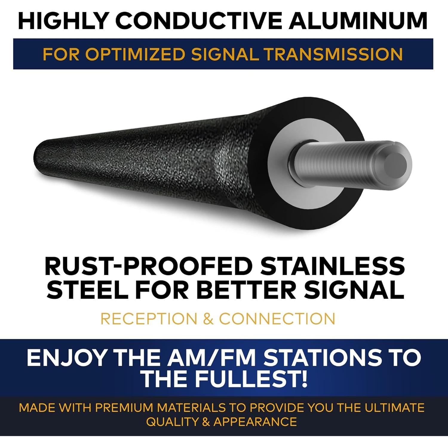 Antena MAST Negra TN para Ford Fusion 2006-2020