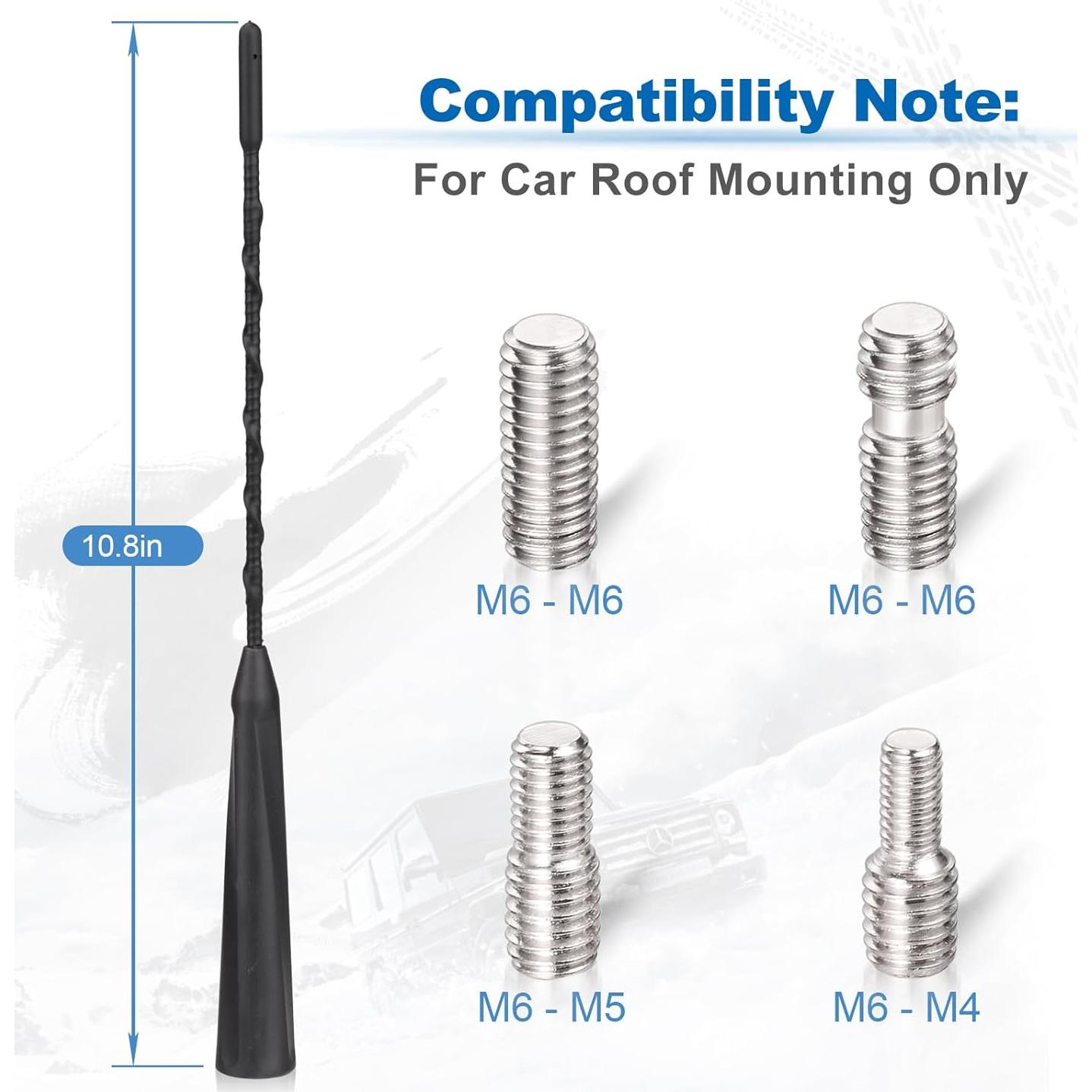 Antena de Techo Eightwood 27.5cm para Vehículo AM/FM