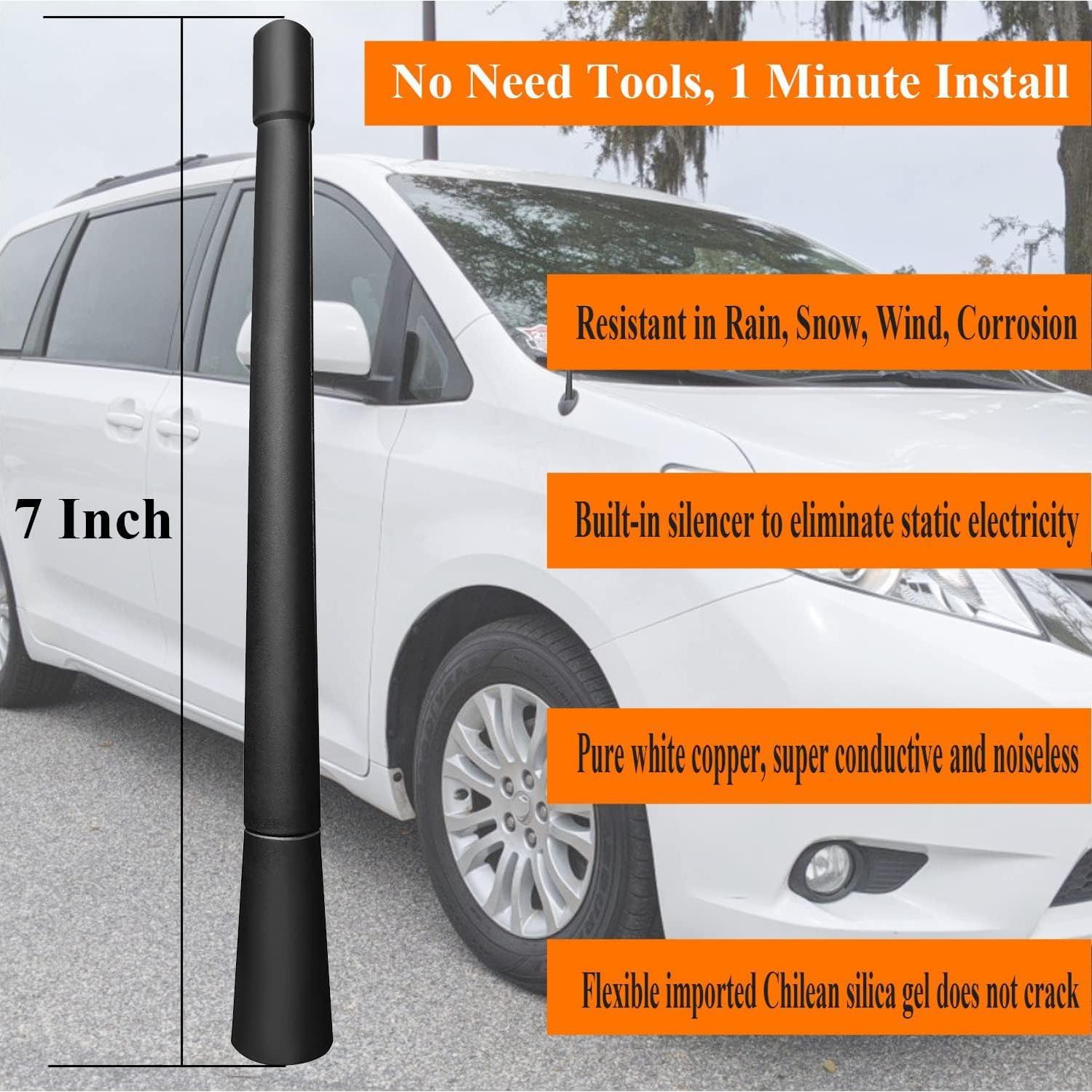 Antena de Reemplazo RooFox para Toyota Sienna 2003-2014 17.8 cm