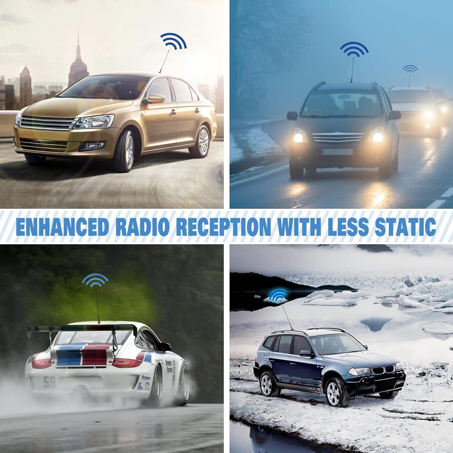 Antena de Coche Eightwood 41 cm AM/FM Reemplazo de Radio