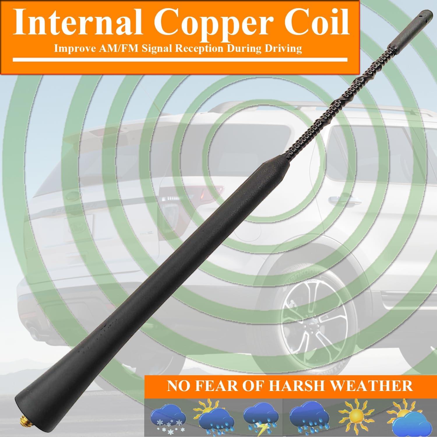 Antena de 23 cm para Ford Explorer 2011-2019 - Caucho Flexible